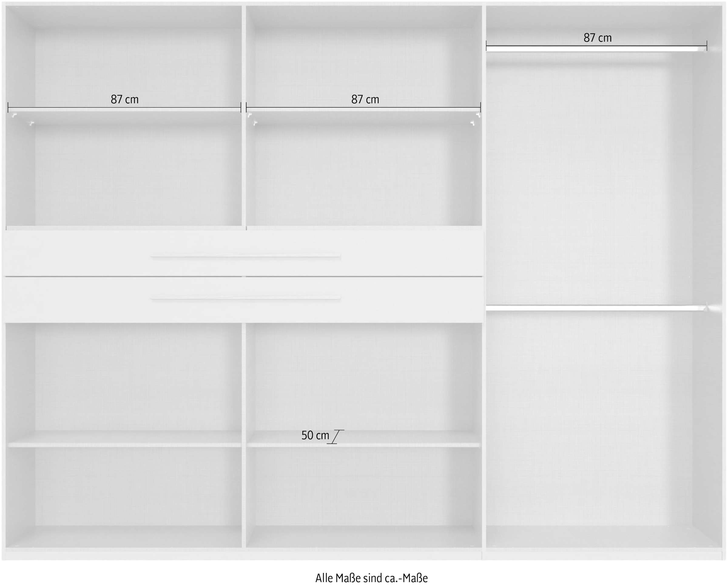 Wimex Armoire à portes battantes »Digit Kleiderschrank wahlweise mit oder ohne Spiegel« Schlafzimmer Schrank Bestseller im modernem Design,  erhältlich in den Breiten 225cm oder 270cm (mit 8 oder 10 Türen)