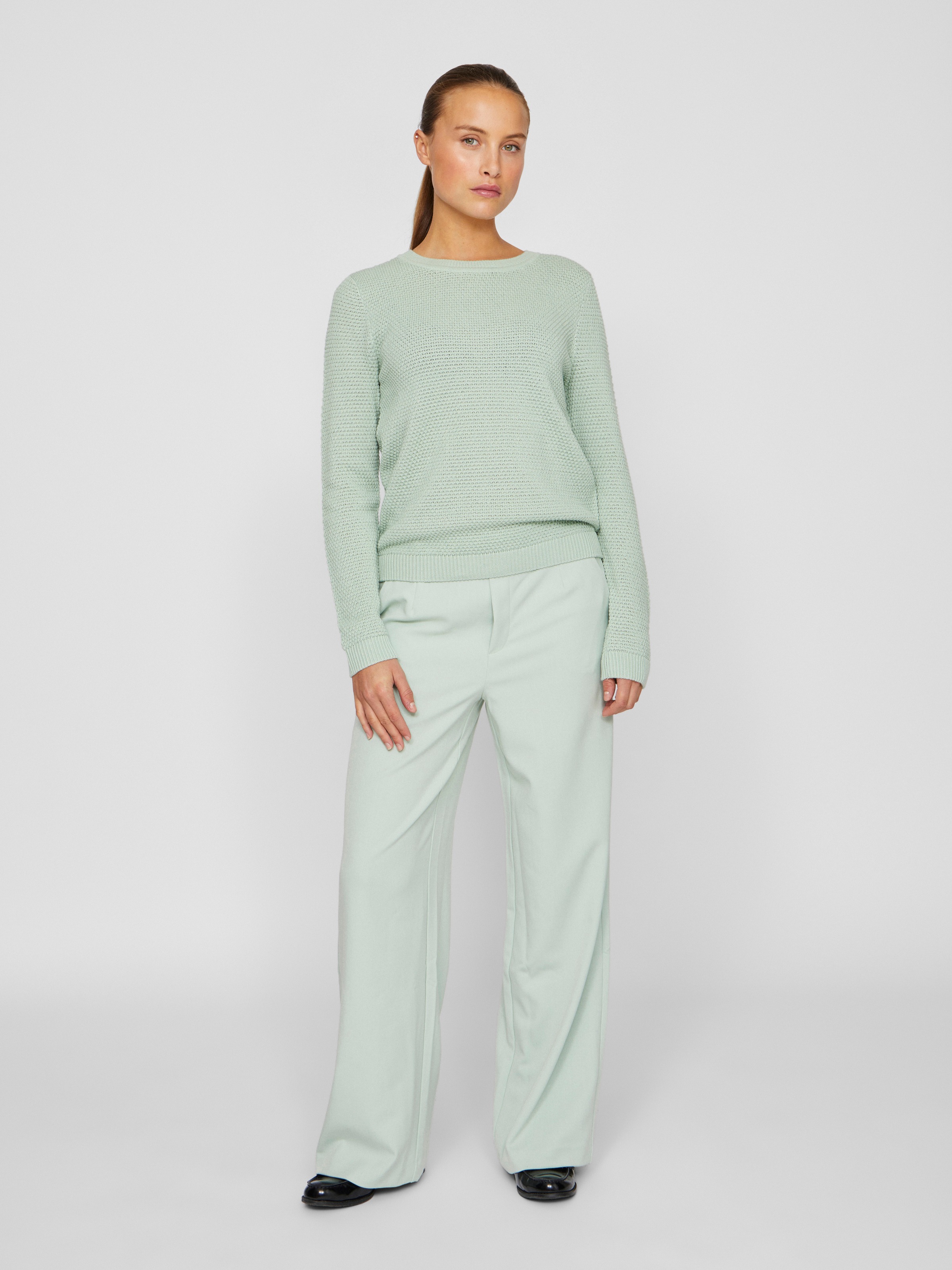 Vila Rundhalspullover »VIDALO O-NECK L/S KNIT TOP- NOOS«