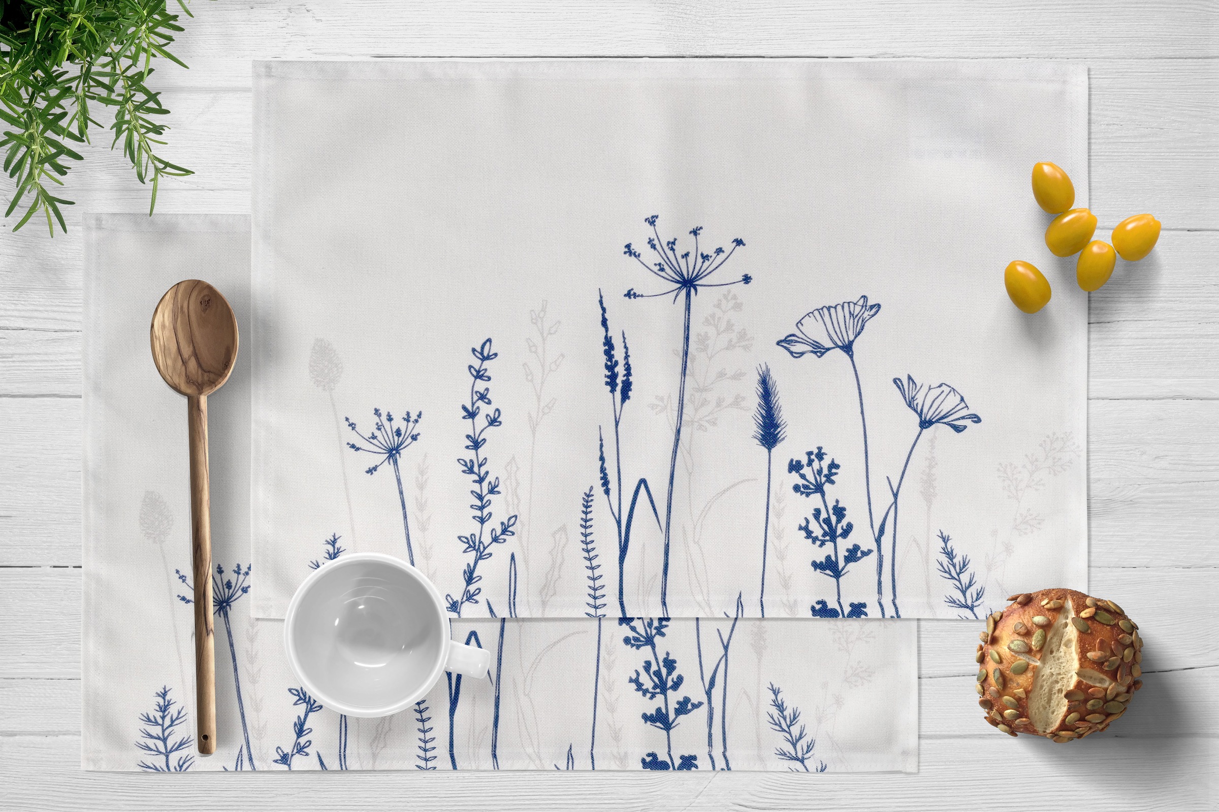 my home Set de table »Nérac« 2er Set, basic, bedruckt, pflegeleicht, Esszimmer, Wohnzimmer,