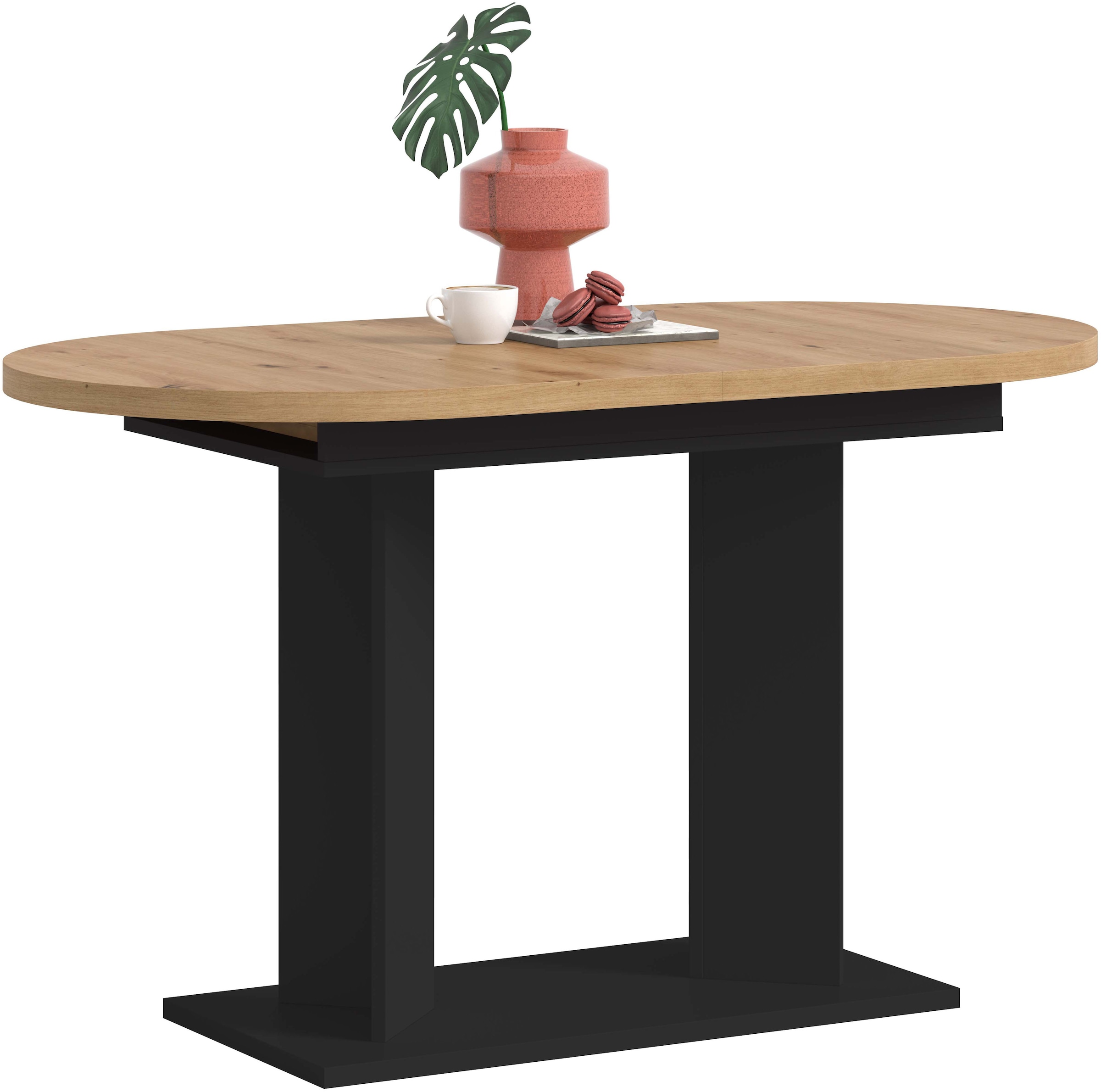 Home affaire Esstisch »GERO, 130-170 cm, ausziehbar, Säulengestell« in verschiedenen Ausführungen erhältlich, 1 Stk. tlg. Tisch, Esstisch, Esszimmer, Esszimmertisch, Küchetisch, Bartisch
