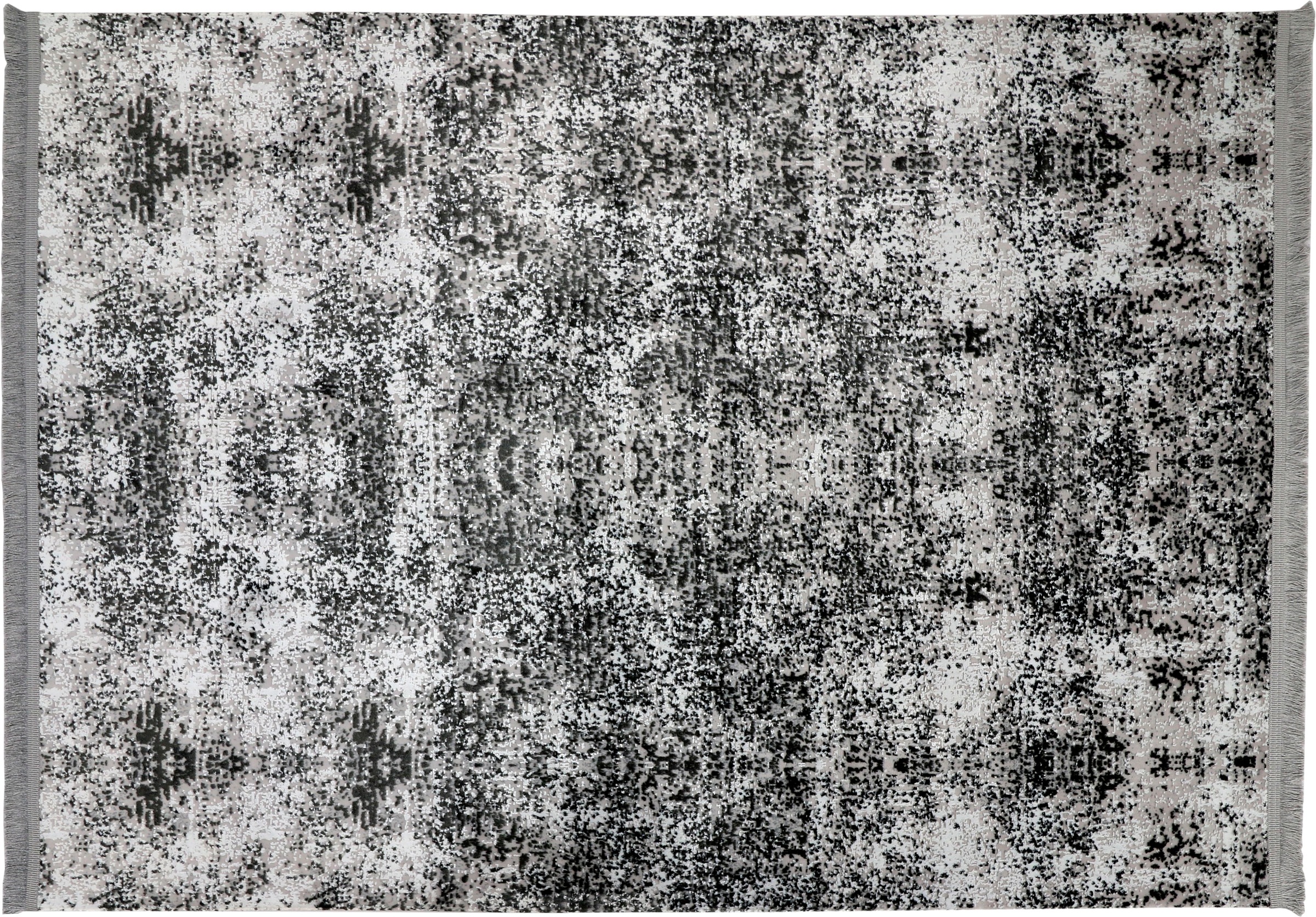 Image of RESITAL The Voice of Carpet Teppich »Lucca 6003«, rechteckig, 5 mm Höhe, Kurzflor, gewebt, modernes Design, leichter Glanz durch Viskose, mit Fransen, ideal im Wohnzimmer & Schlafzimmer bei Ackermann Versand Schweiz