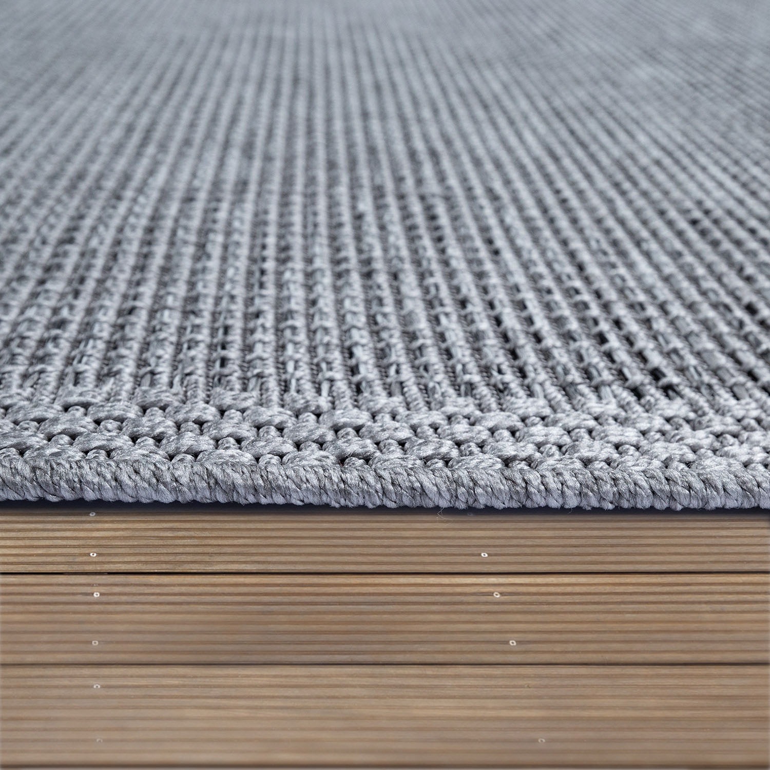 Paco Home Teppich »Quebec 135«, rund, 4 mm Höhe, Flachgewebe, meliert, In- und Outdoor geeignet, Wohnzimmer