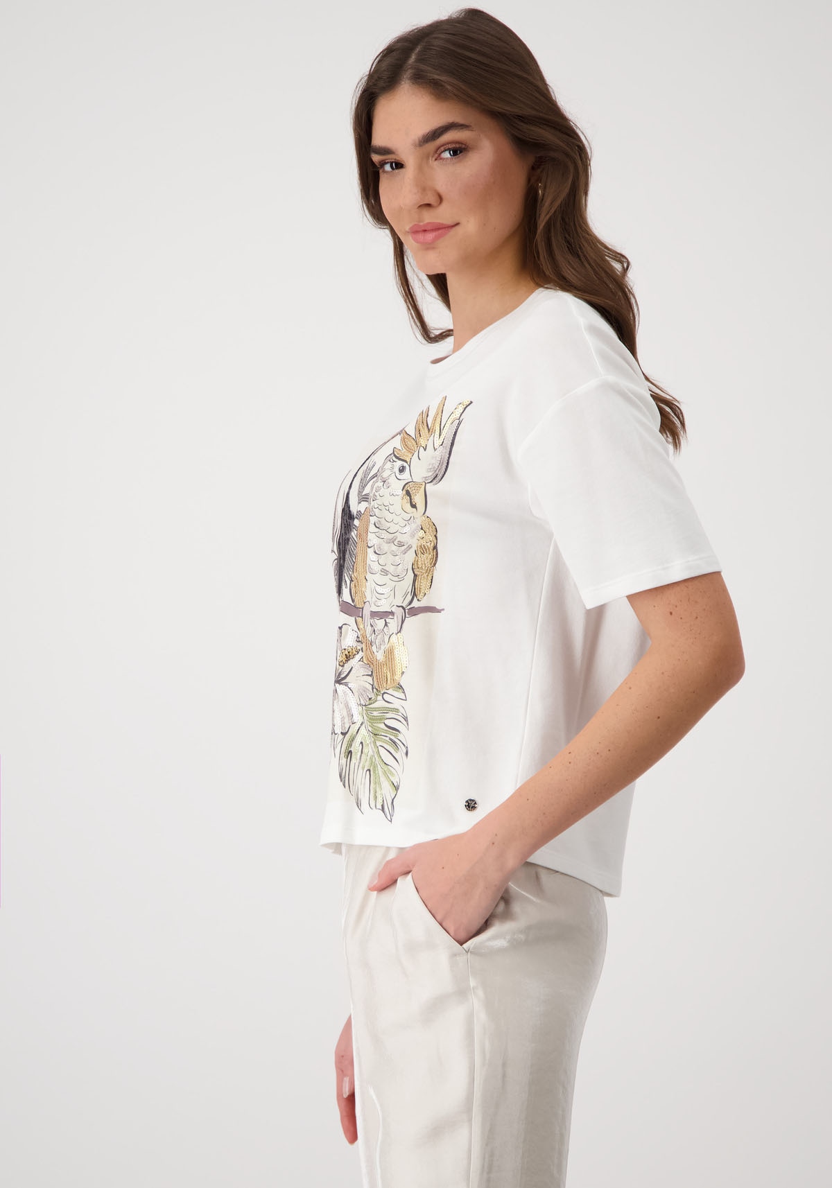 Monari Rundhalsshirt, mit Frontprint