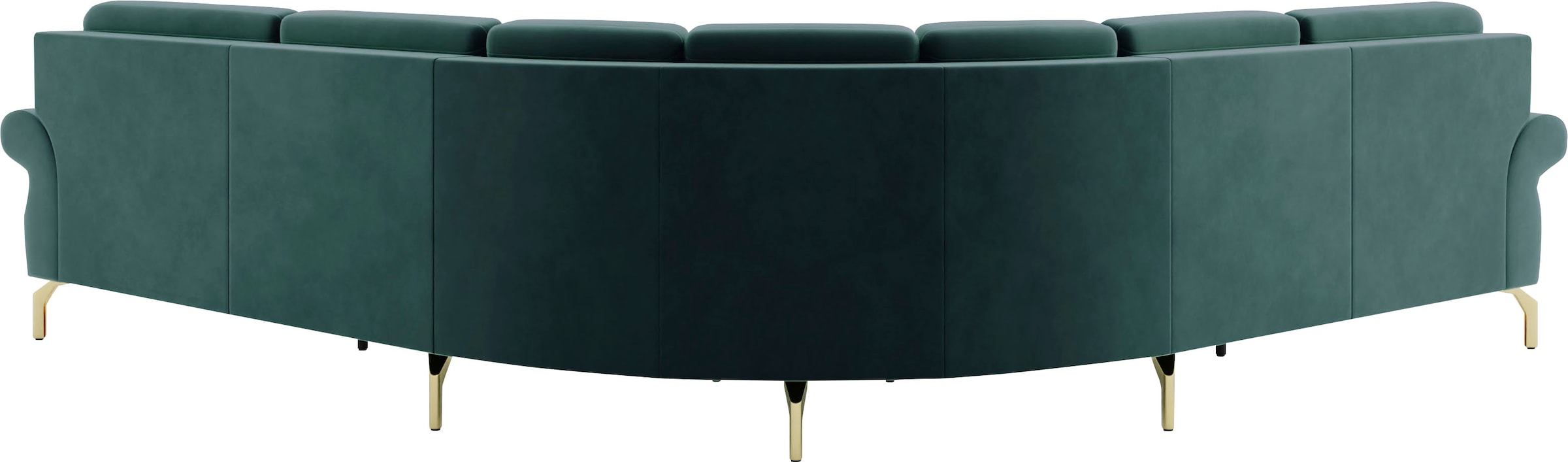 sit&more Ecksofa »Orient 1 L-Form« inkl. 4 Zierkissen mit Strass-Stein, goldfarbene Metallfüsse