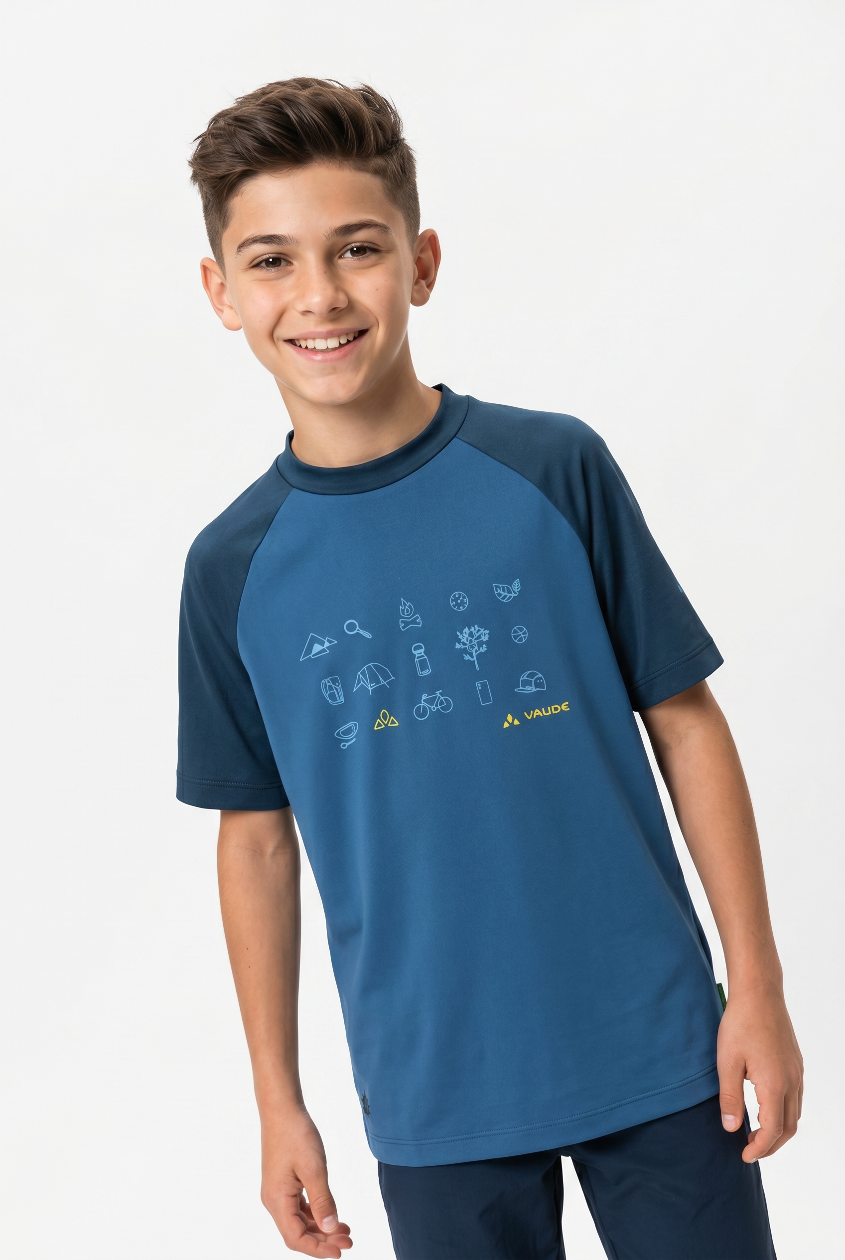 VAUDE T-shirt fonctionnel »Kids Solaro T-Shirt III« für Kinder, elastisches Material, schnelltrocknend, hoher UV-Schutz