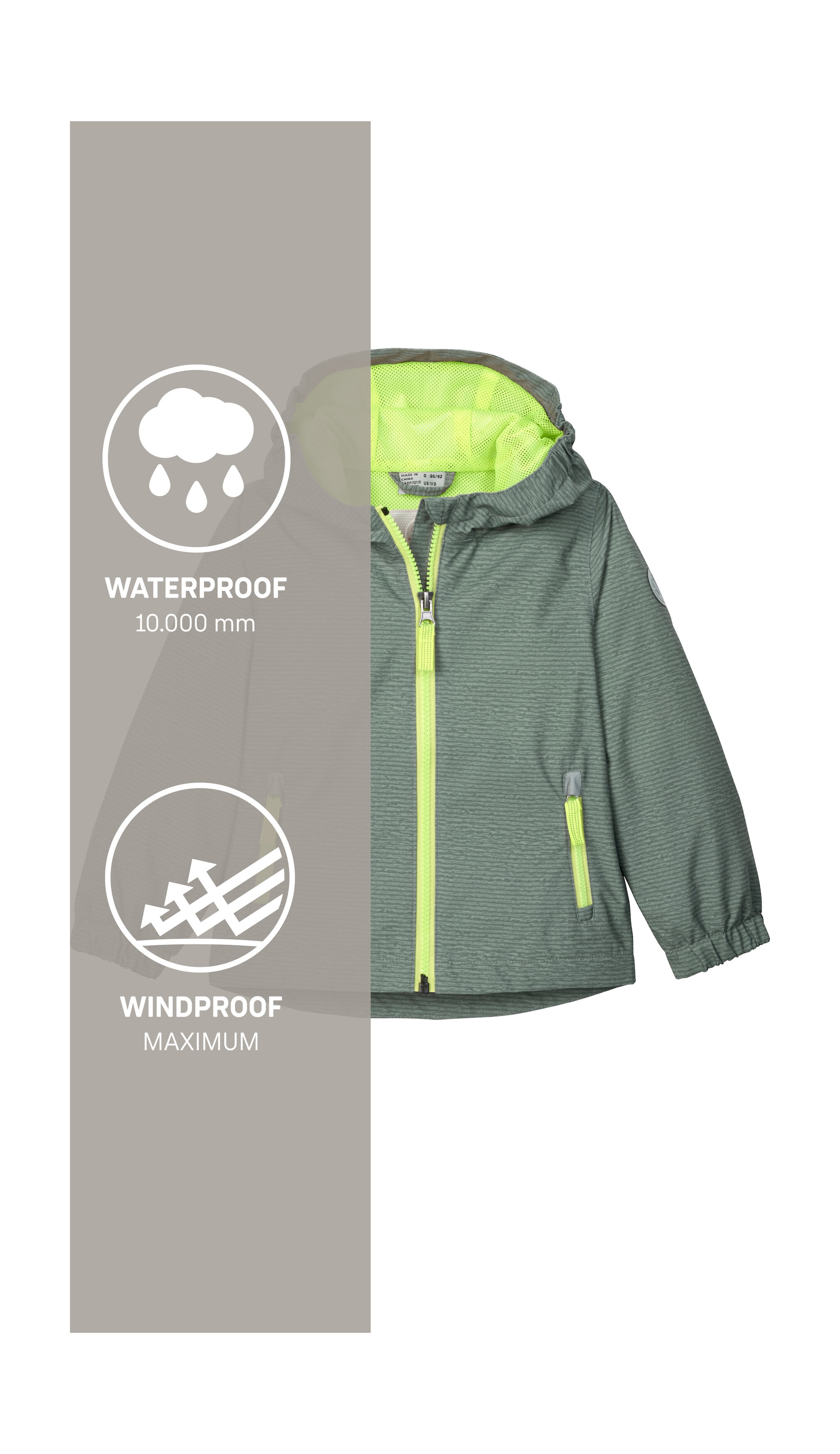 first instinct by killtec Funktionsjacke »FIOS 6 MNS JCKT«, Wasser- und winddichte Kinderjacke, verlängerbare Ärmeln, PFAS-frei