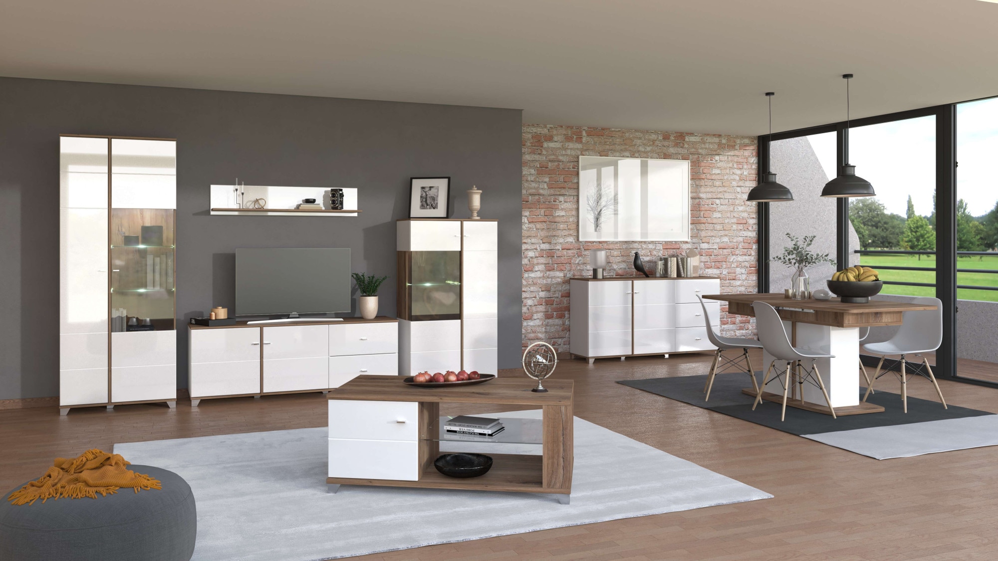 INOSIGN Tableau mural »Burgundy Schwebendes Regal, Wandregal, Ablage« Hochglanzfront, 1 Ablageboden, Breite 120 cm