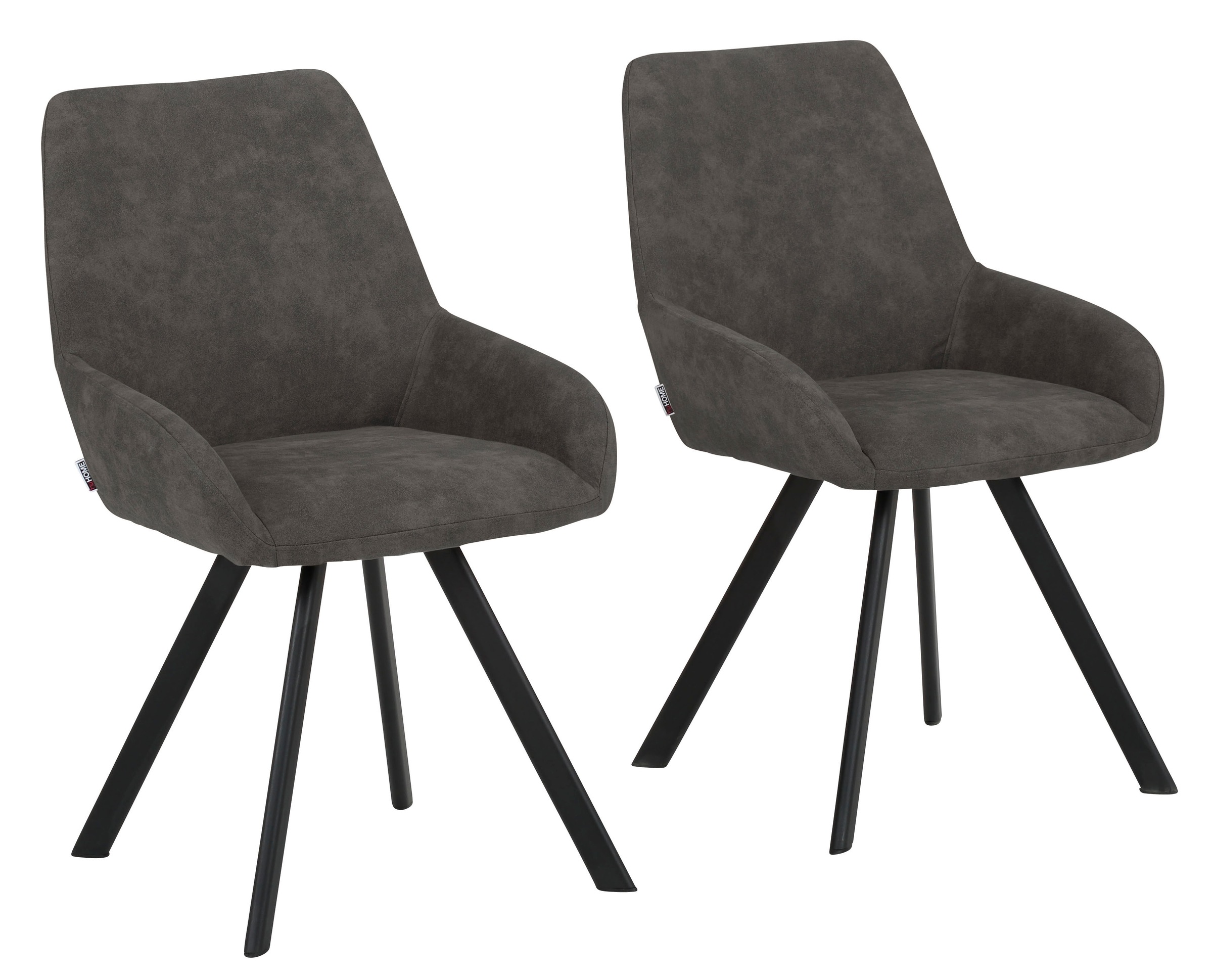 Image of my home Esszimmerstuhl »Sandra«, Luxus-Microfaser in Lederoptik, im 2er Set, mit schwarzen Metallbeinen, in verschiedenen Farbvarianten erhältlich, Sitzhöhe 47 cm bei Ackermann Versand Schweiz