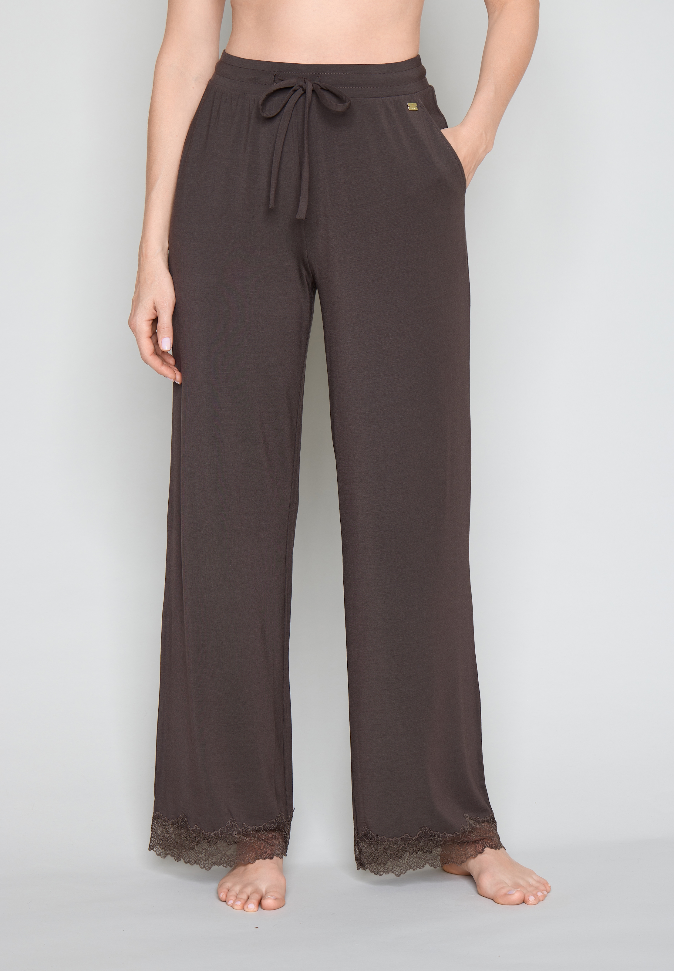 Image of JOOP Pyjamahose bequeme Passform, für Homewear, mit Spitzendetails