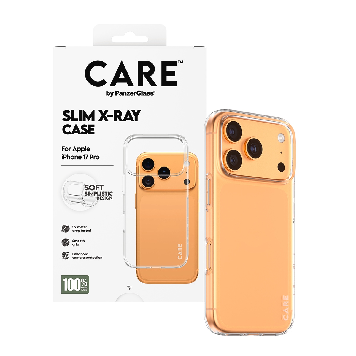 CARE by PanzerGlass Housse pour téléphone portable »Slim X-Ray Case für Apple iPhone 17 Pro« Backcover, Schutzhülle, Handyschutzhülle, Case, Schutzcase, stossfest