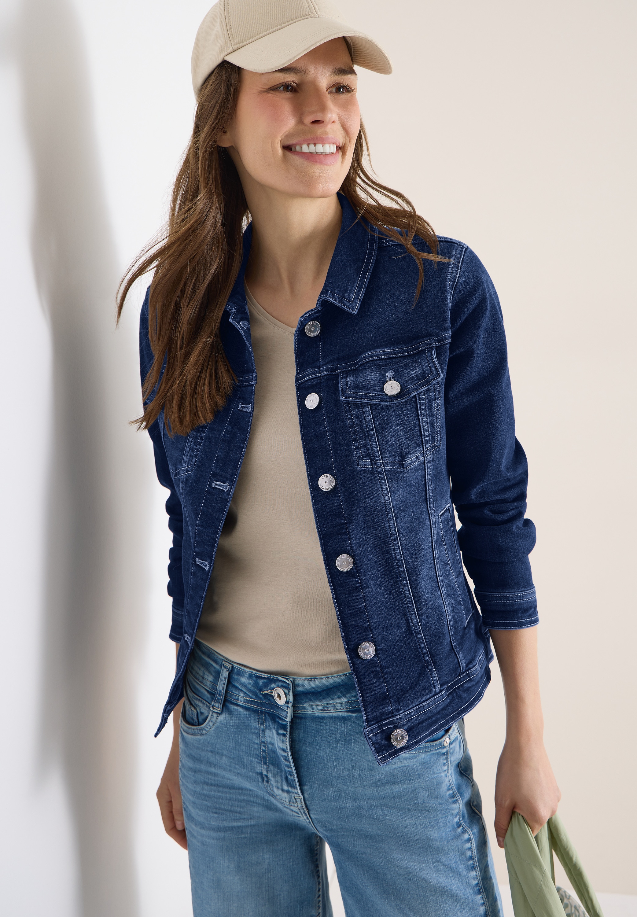 Image of Cecil Jeansjacke ohne Kapuze mit Brusttaschen und Knöpfen