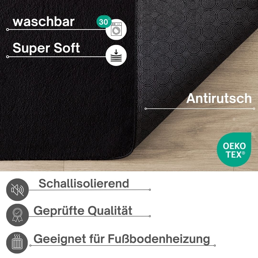 my home Teppich »Arabell, Kunstfellteppich«, rechteckig, 16 mm Höhe, flauschig, kuschelig, Felloptik, Anti-Rutsch-Unterseite, Waschbar