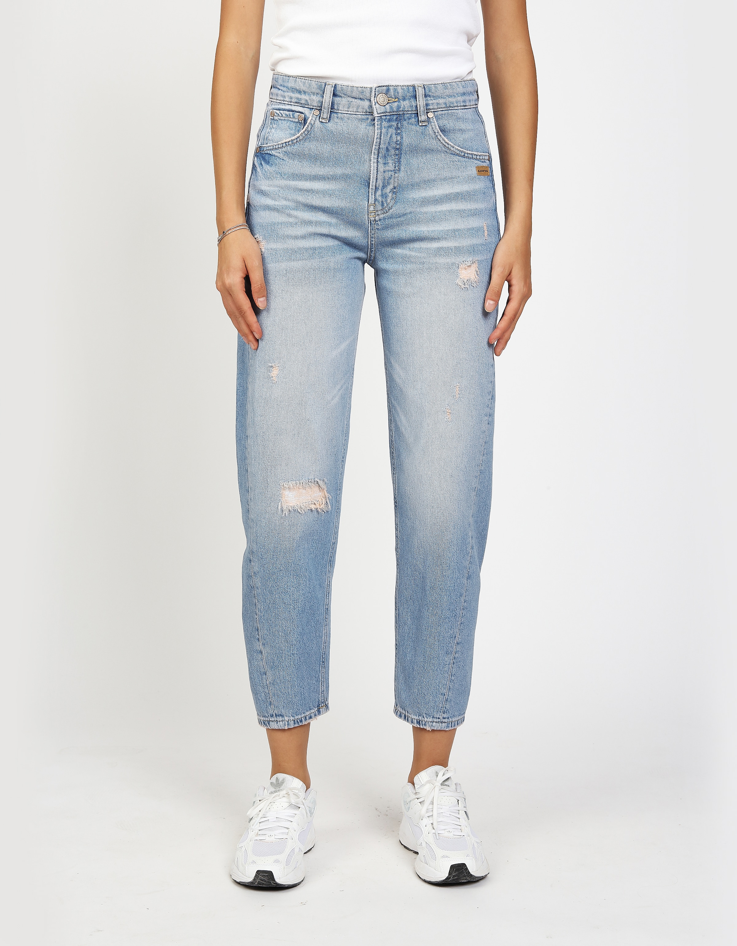 Image of GANG 5-Pocket-Jeans "94BLAKE" mit eingesetztem Seitenstreifen, cropped