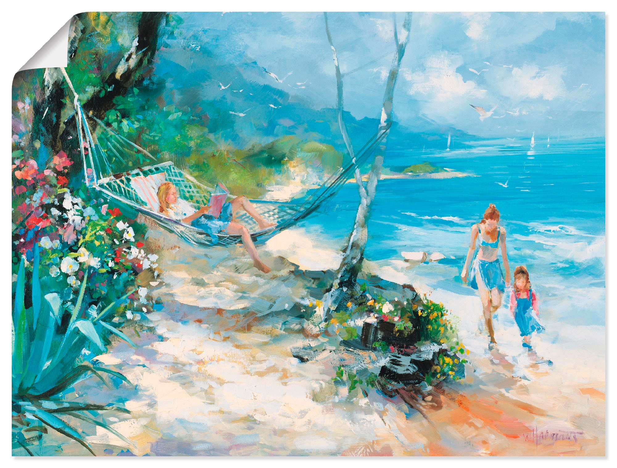 Image of Artland Poster "Gelassenheit" Strand 1 Stk. tlg. ohne Rahmen