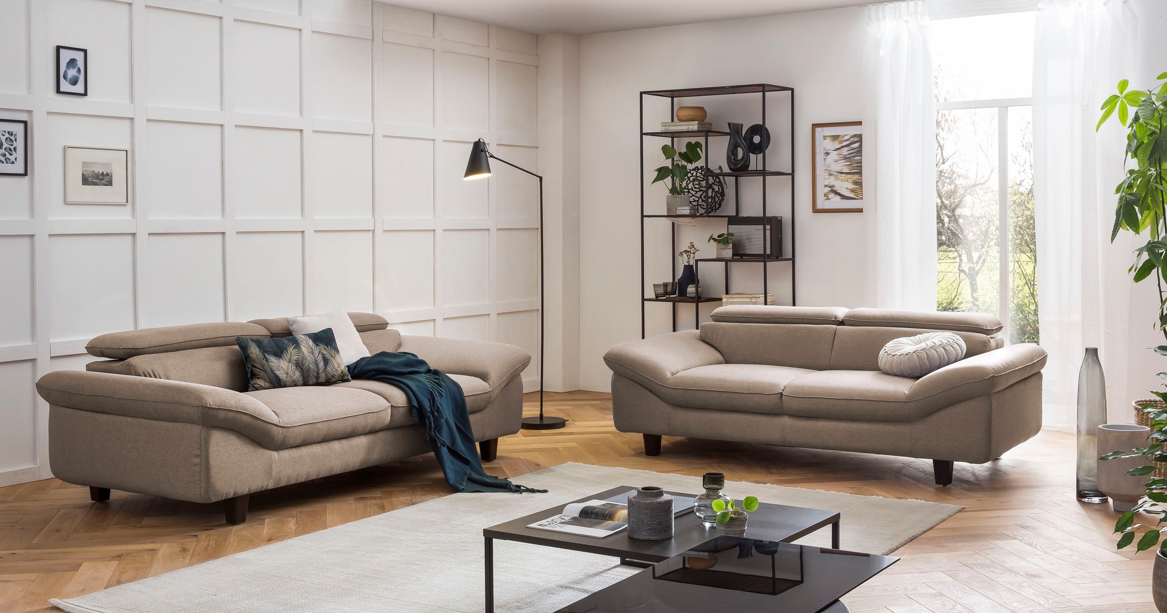 Home affaire 2-Sitzer »Pilot«, Big-Sofa mit Kopfteilverstellung