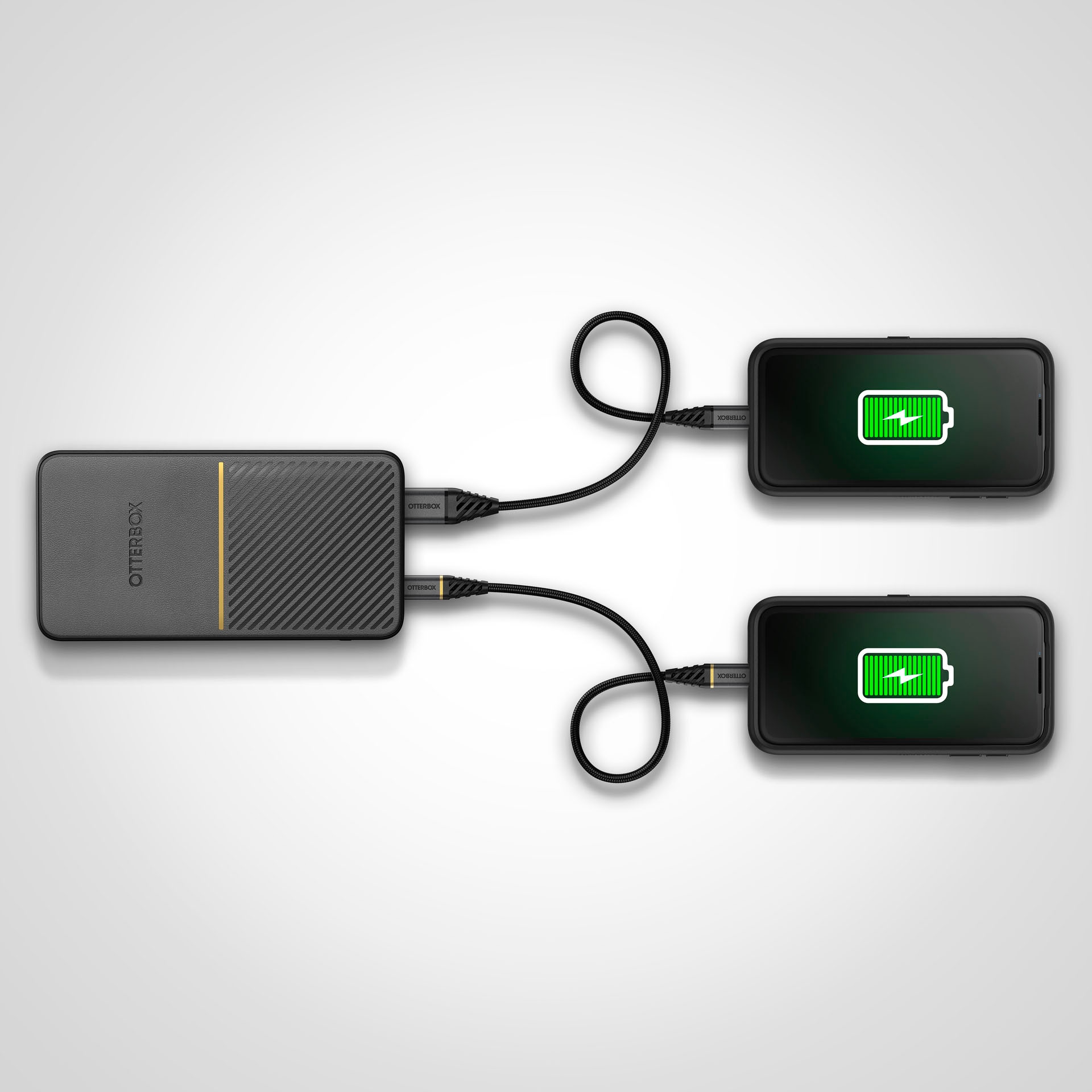 Otterbox Powerbank »Power Bank,schnelles Laden,20000 mAh externer Akku mit USB-A u. USB-C«, 20000 mAh, 12 V, Status LED, schlankes, sturzgeschütztes robustes Design