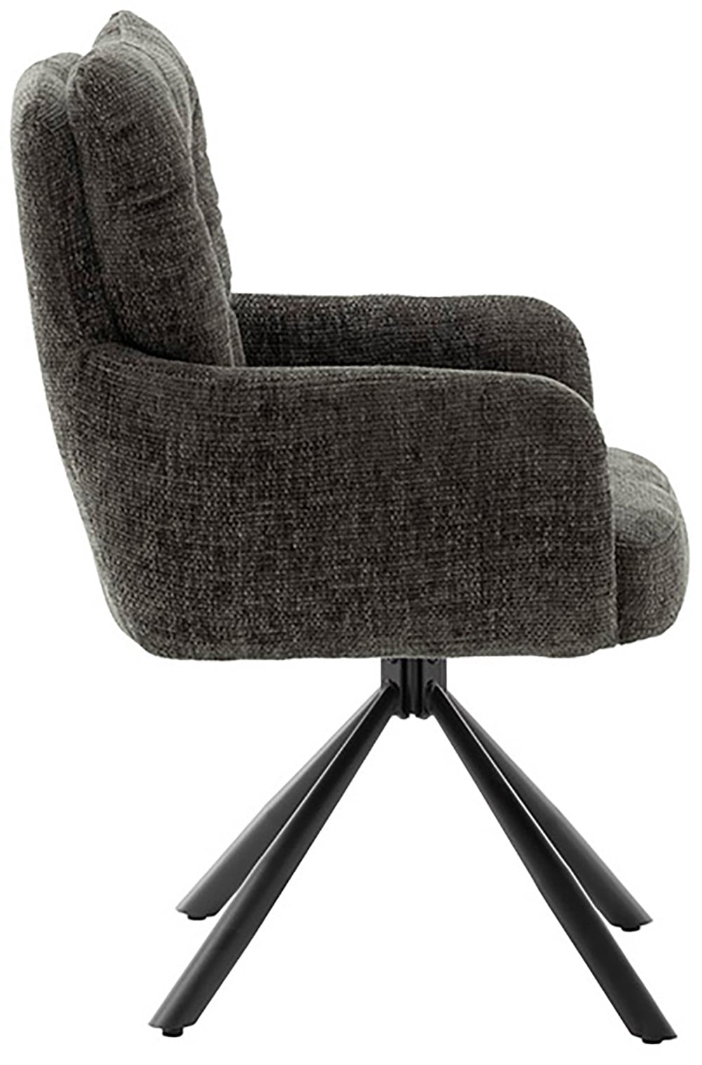 MCA furniture Armlehnstuhl »TULA Esszimmerstuhl (2er Set) - Stuhl«, (Set), 2 St., Strukturstoff, 180° drehbar, Taschenfederkern,Metall,Strukturgewebe,belastbar 120 kg