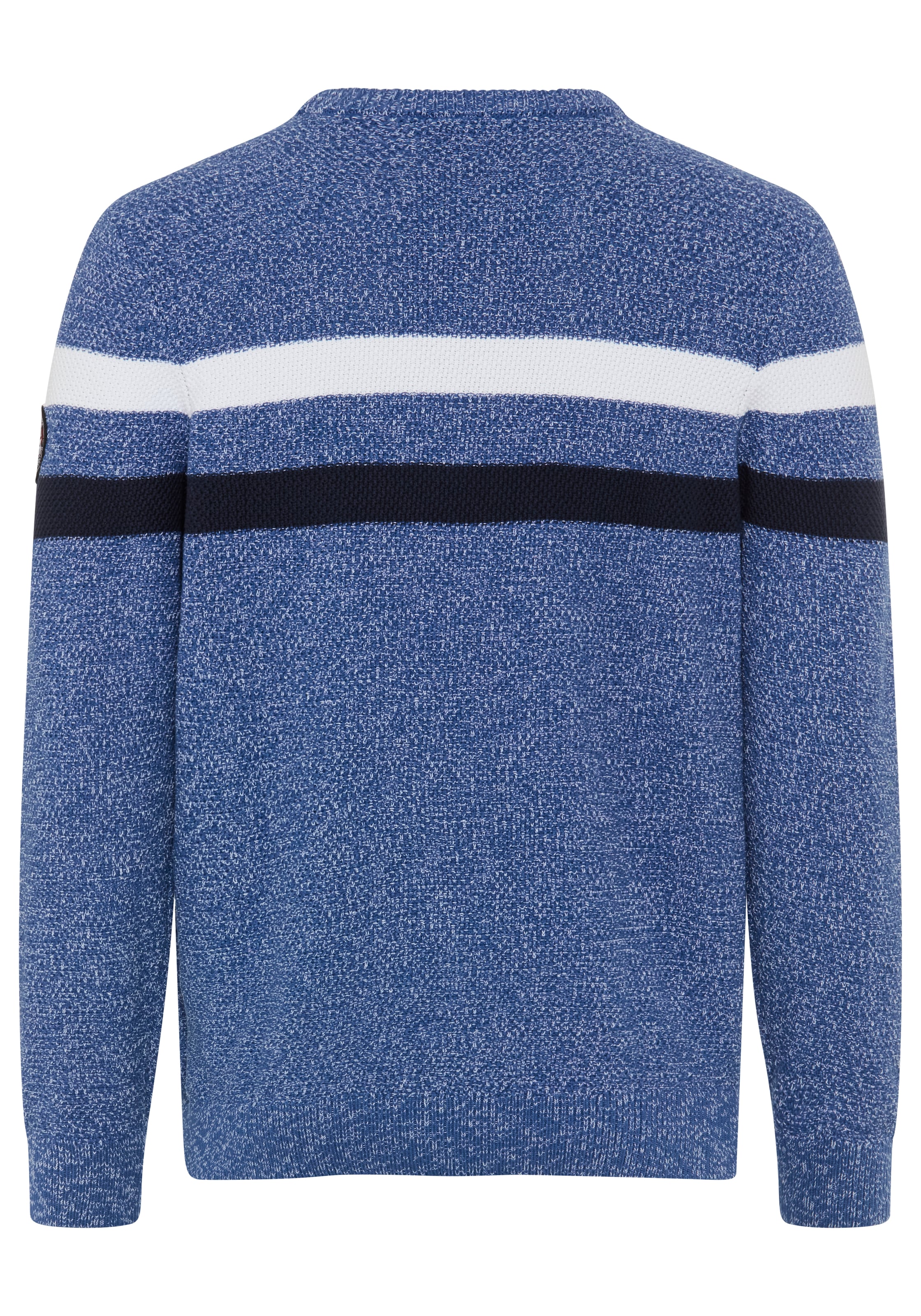 Man's World Pull à col rond »Bis Grösse 5 XL« aspect chiné