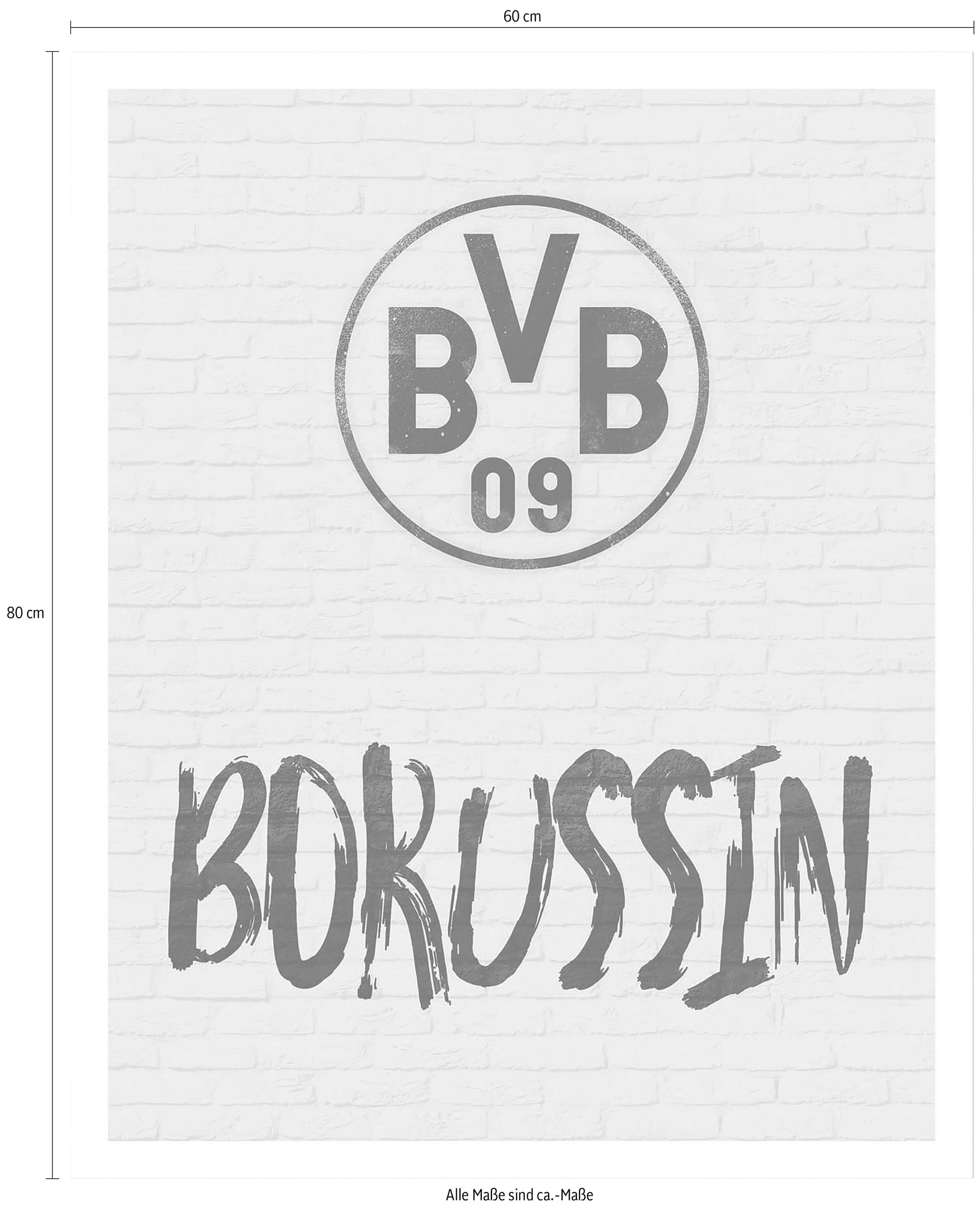 Wall-Art Poster »BVB Borussin Fussball Deko«, Poster ohne Bilderrahmen