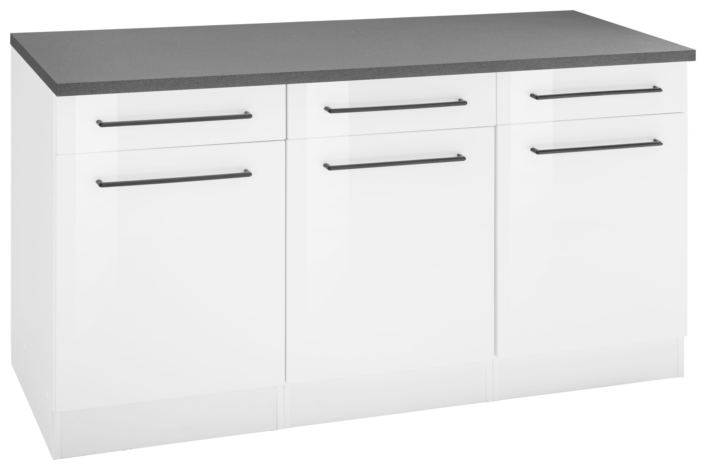 Image of HELD MÖBEL Unterschrank »Tulsa«, 150 cm breit, 3 Schubkästen, 3 Türen, viel Stauraum, auch als Sideboard verwendbar, schwarzer Metallgriff, hochwertige MDF Front bei Ackermann Versand Schweiz