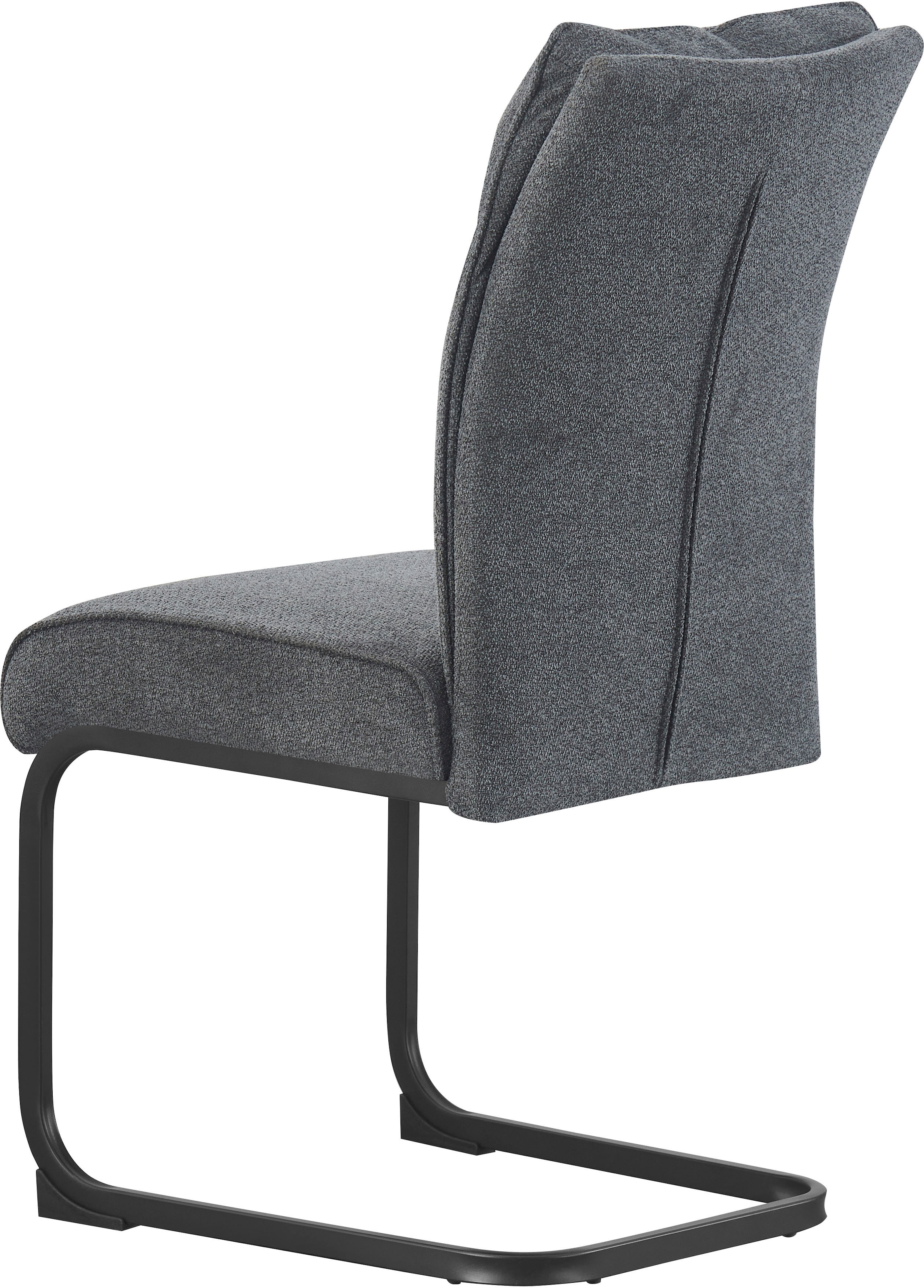 Home affaire Esszimmerstuhl »BARRIE, 2er Set, mit Metallgestell in matt schwarz« (Set) 2 Stk.in verschiedenen Farben, Belsatbarkeit pro Stuhl 120 kg, mit Armlehne