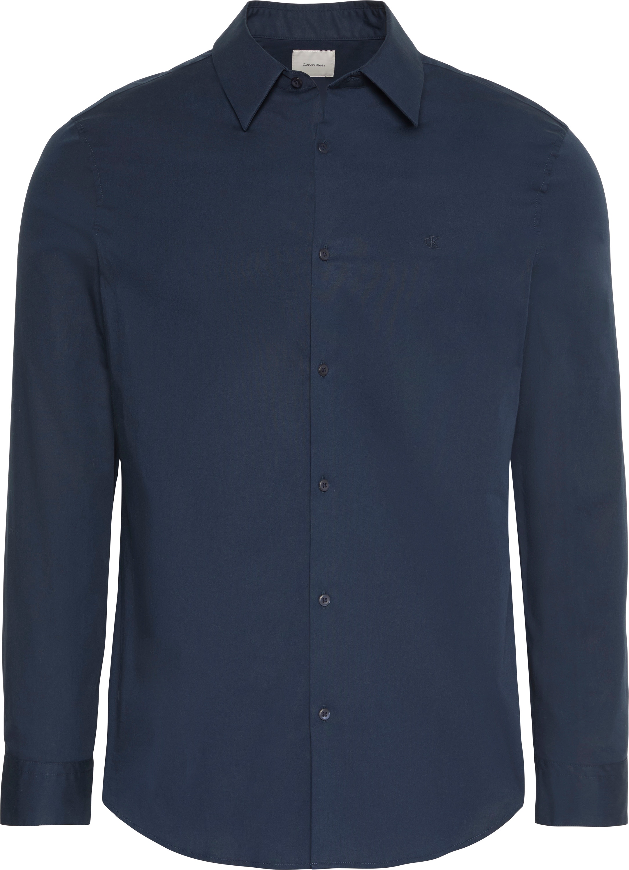 Calvin Klein Langarmhemd »LONG SLEEVE SOLID STRETCH SLIM SHIRT« slim fit, in Unifarbe