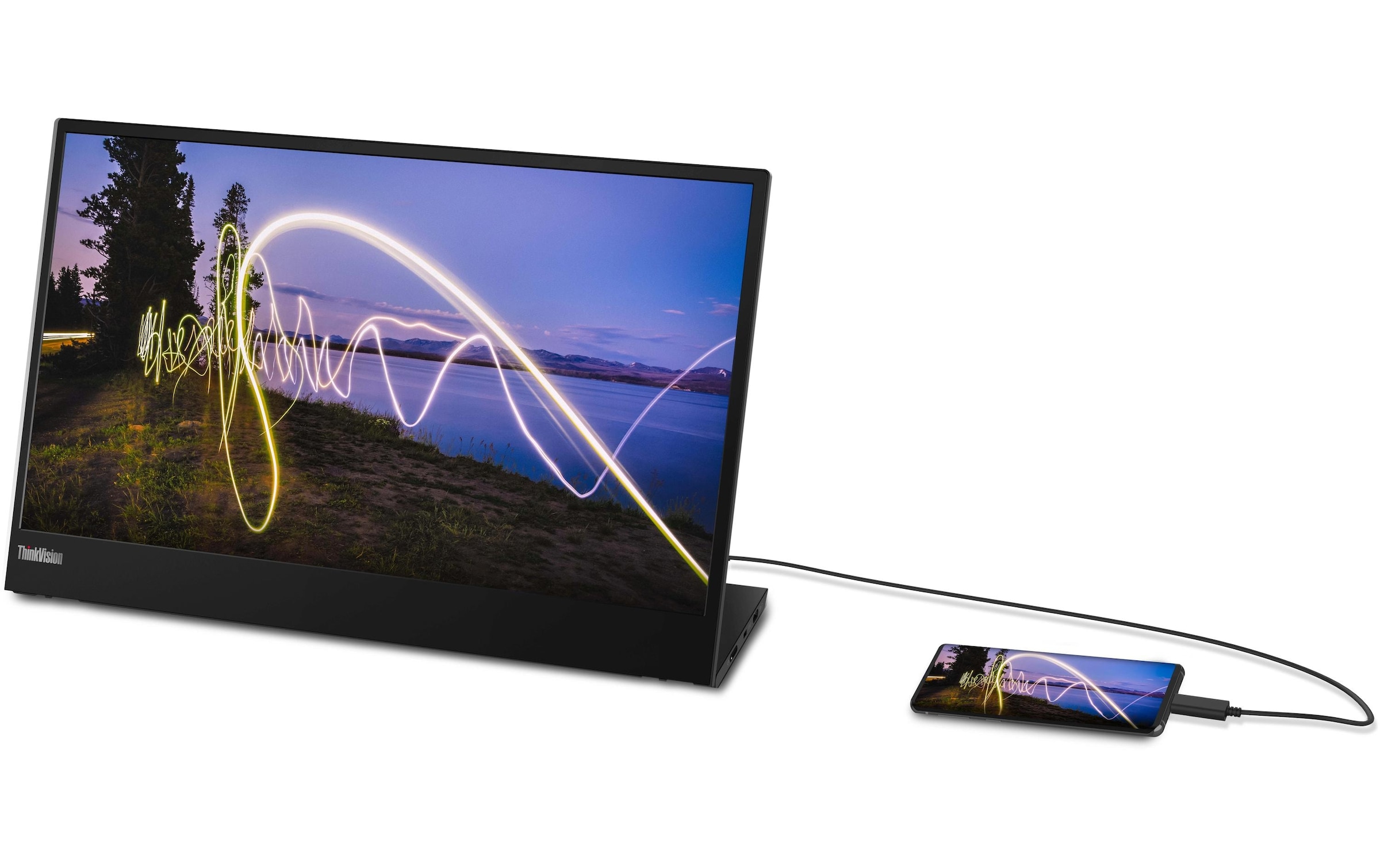 Lenovo Portabler Monitor »ThinkVision M15 USB«, 39,46 cm/15,6 Zoll, 1920 x 1080 px, Full HD, 14 ms Reaktionszeit
