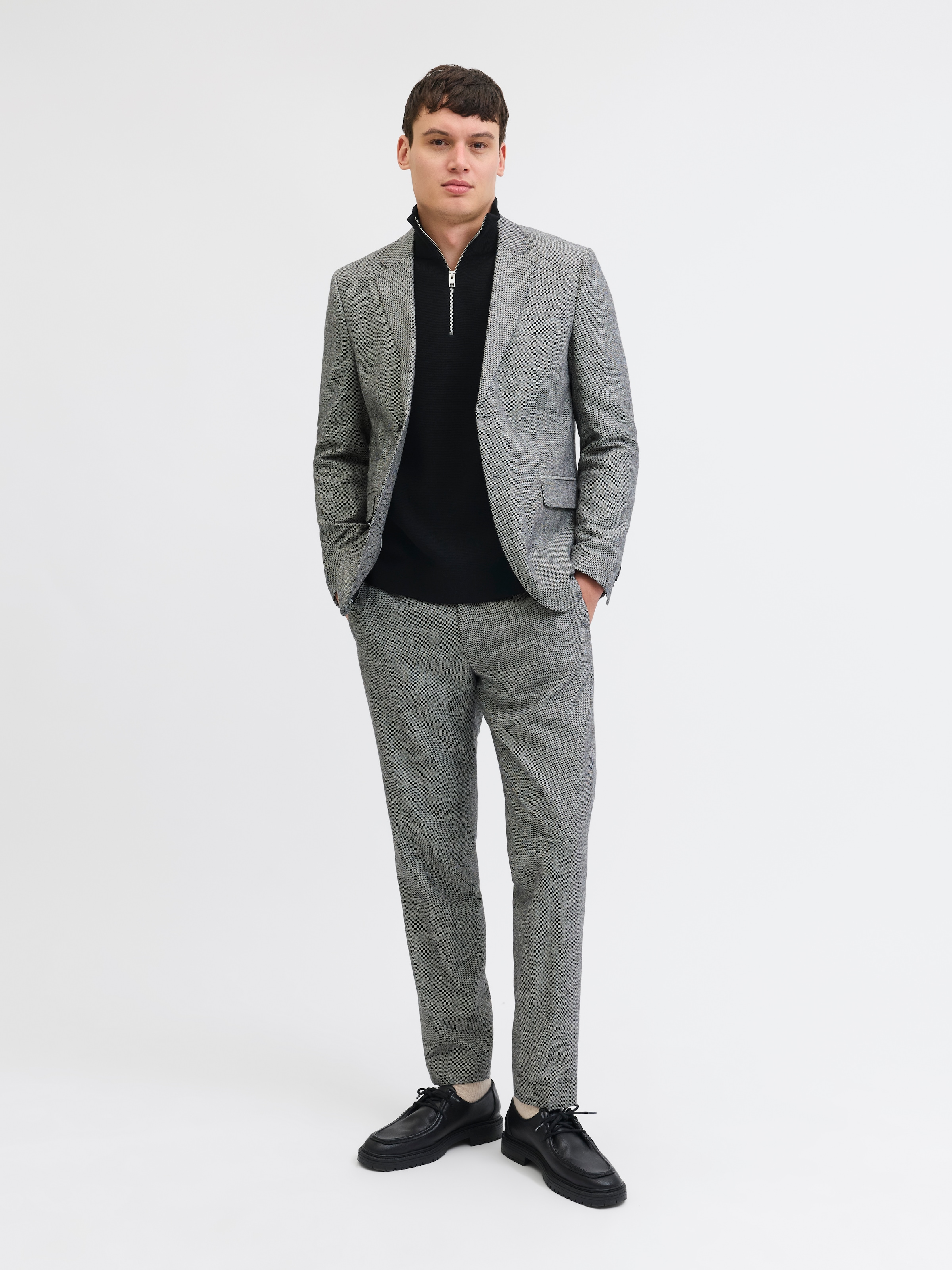 Jack & Jones Troyer »JPRBLAMILANO STITCH KNIT HALF ZIP SN« mit kurzem Reissverschluss