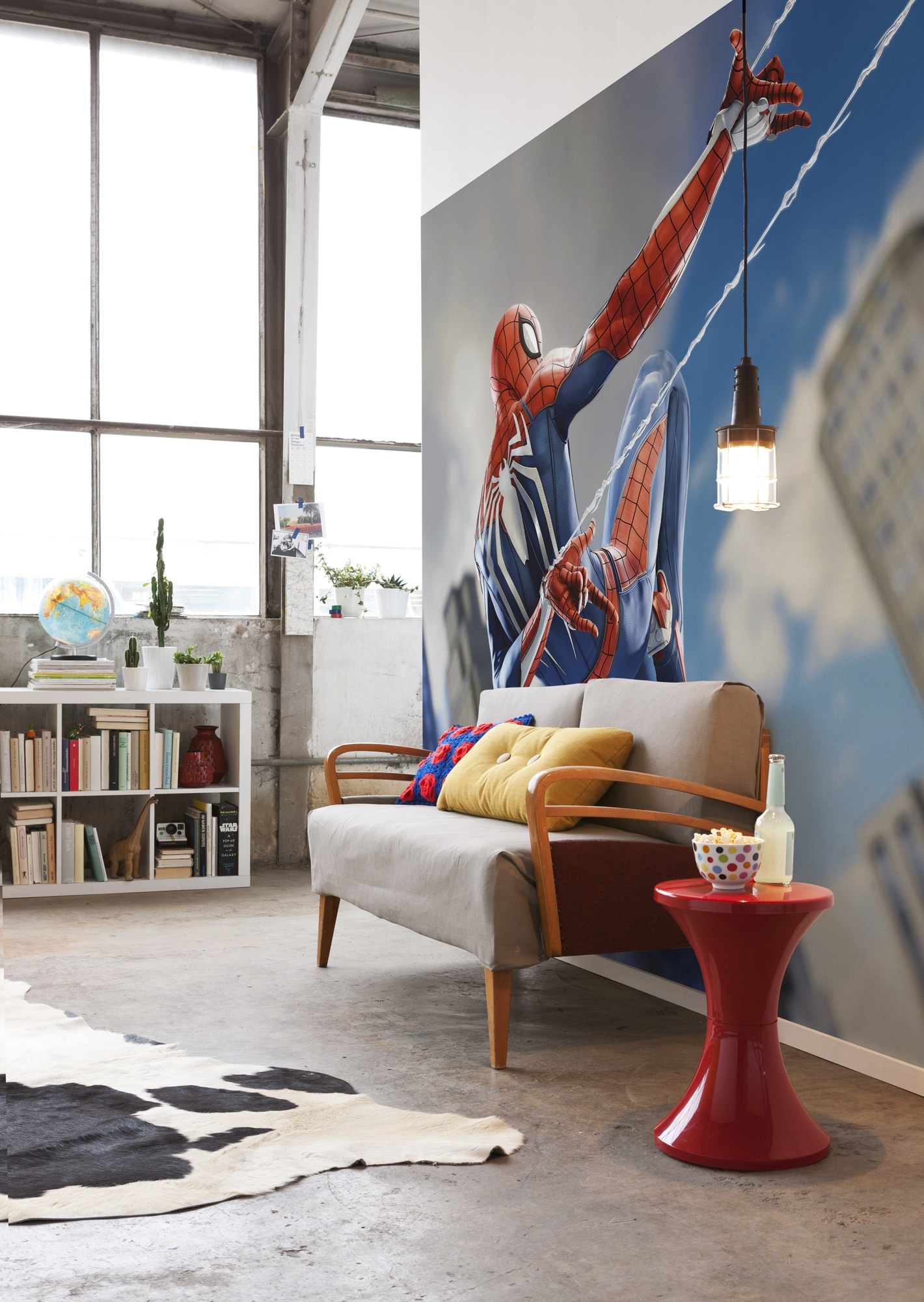 Image of Komar Kindertapete "Marvel Spider-Man Spider Web Shooting" bedruckt glatt