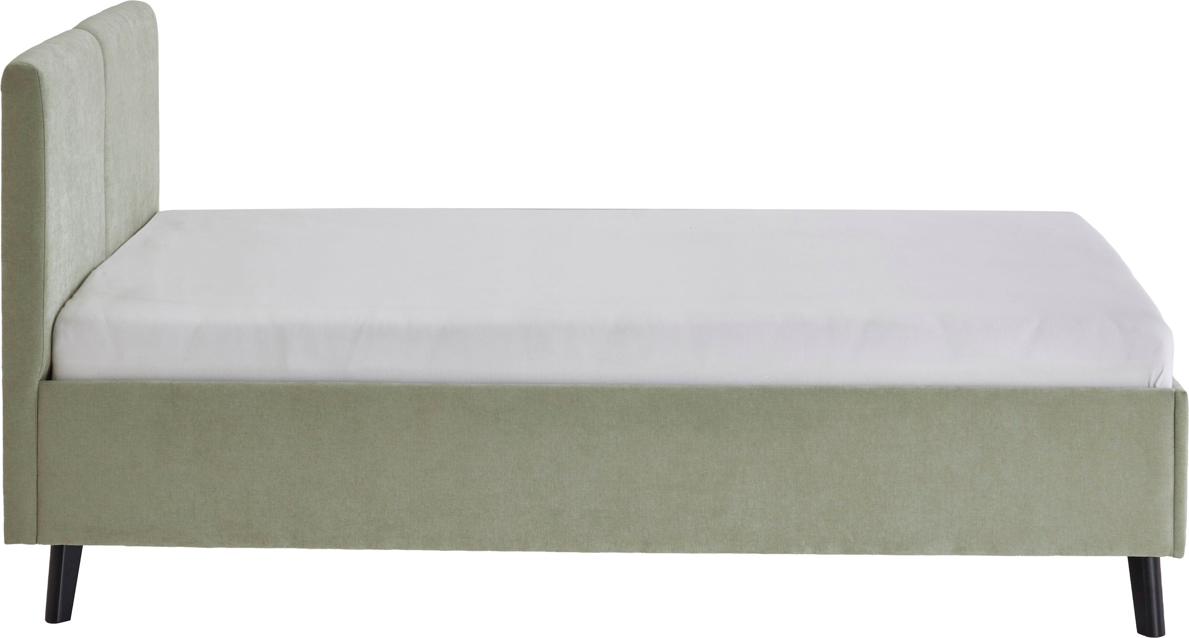 meise.möbel Lit rembourré »Piano, in verschiedene Farben und Breiten erhältlich« wahlweise mit schwarzem oder eichefarbigem Holzfuss