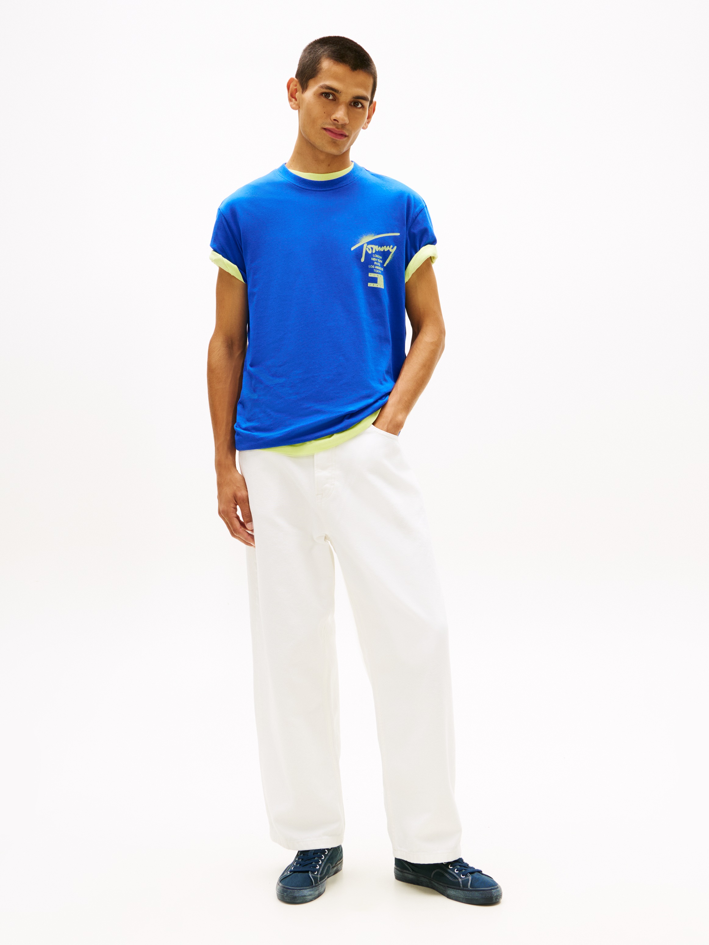 Tommy Jeans T-Shirt »TJM REGULAR CITY SIGN« Regular fit mit Markenprint