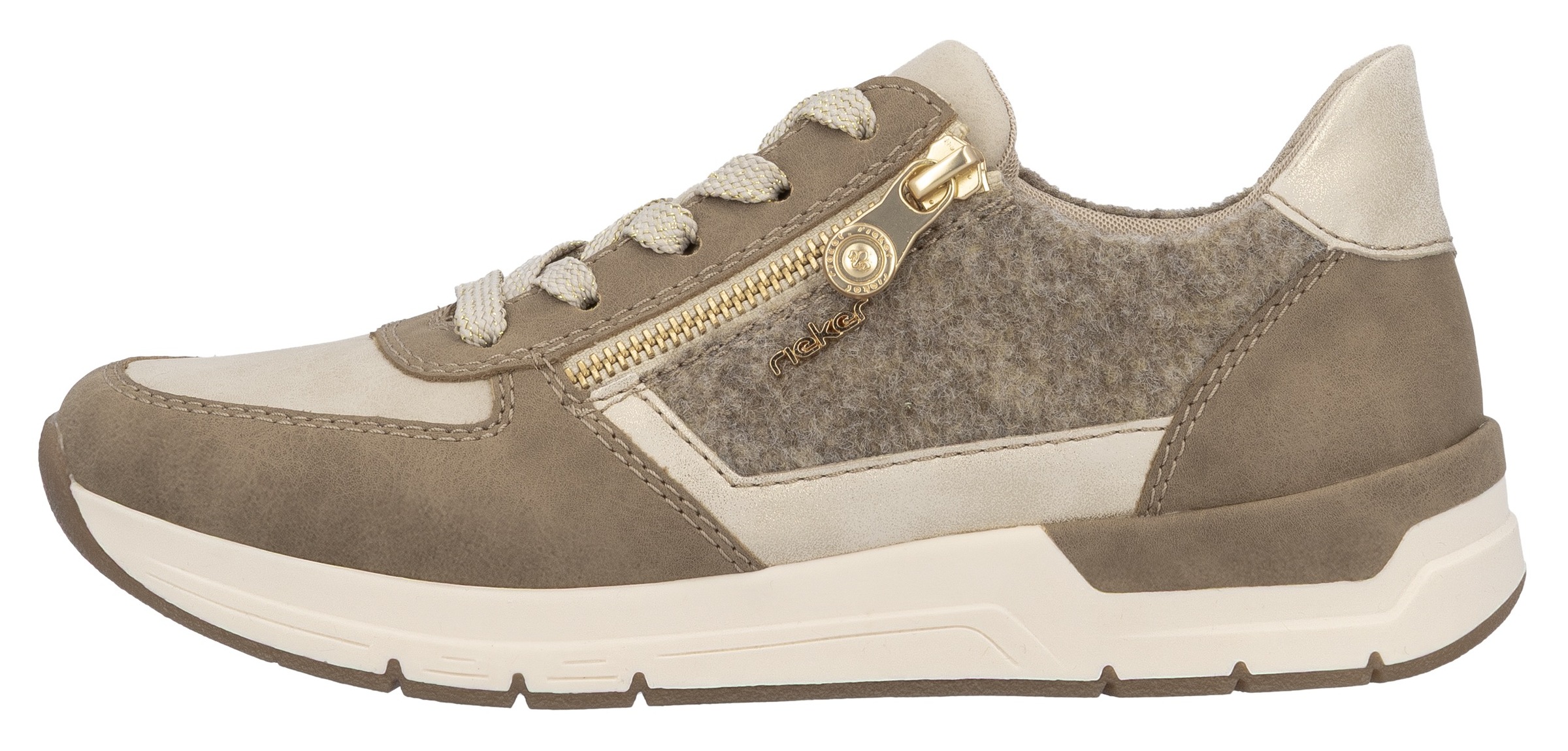 Rieker Sneaker, Freizeitschuh, Schnürschuh, Halbschuh mit modischen Akzenten