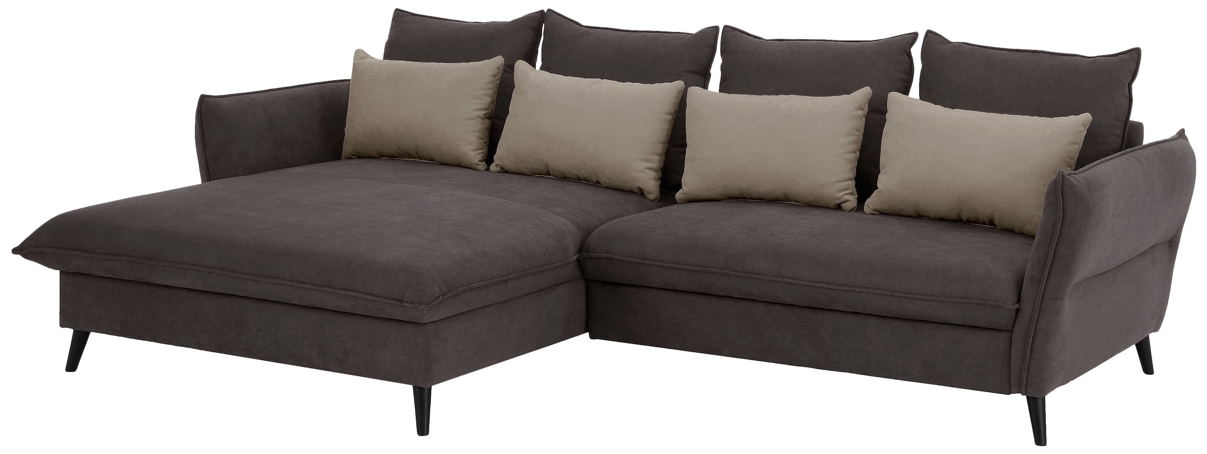 Home affaire Ecksofa »Tirano, moderne Optik, komfortabel, Breite 274cm,L-Form« wahlweise mit Bettfunktion und Bettkasten