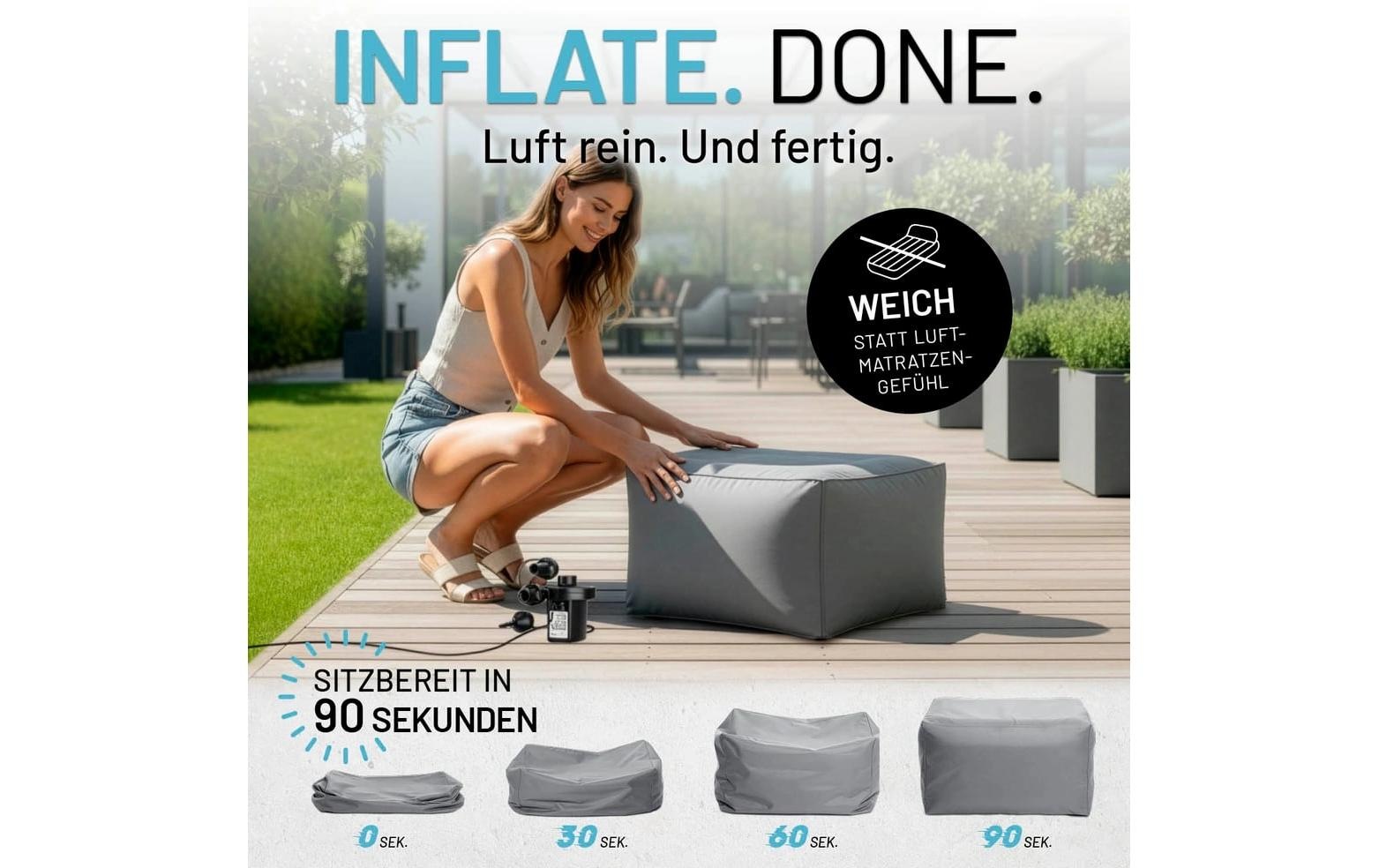 Image of Lumaland Sitzsack "In-& Outdoor 60 x 45 x 35 cm"
