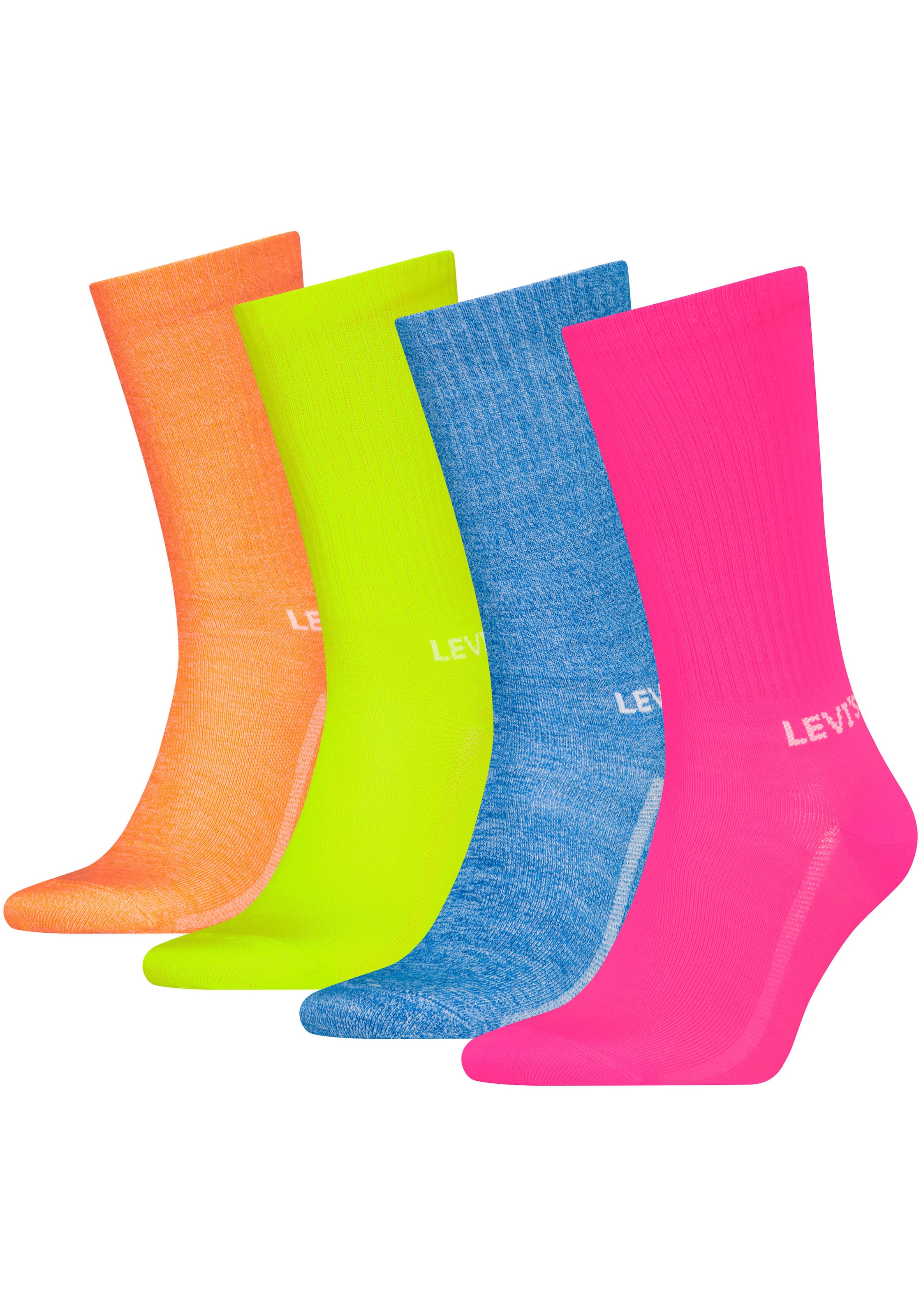 Socken, (4 Paar), mit auffälligen Farben