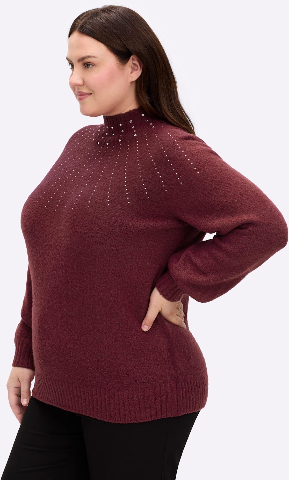 sheego by Joe Browns Pull à col montant »Pullover«