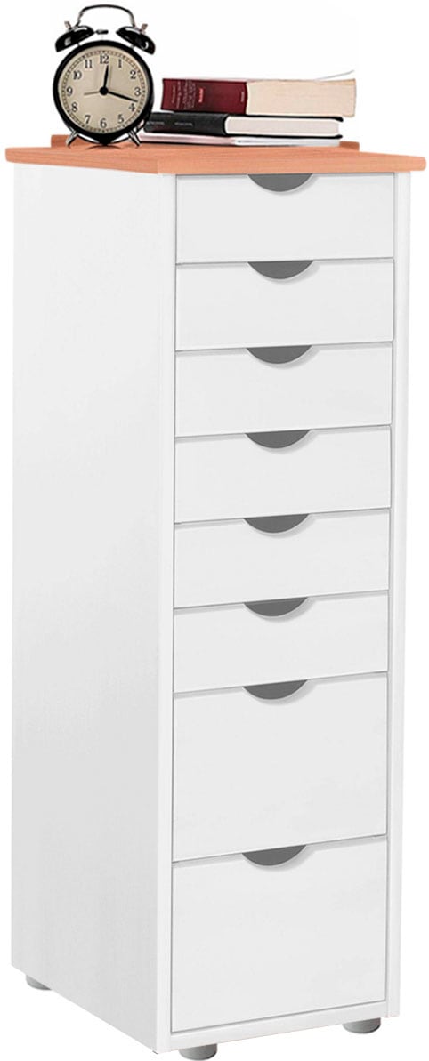 INOSIGN Kommode »Gava« massives Kiefernholz, mit vielen Stauraummöglichkeiten, Breite 34 cm