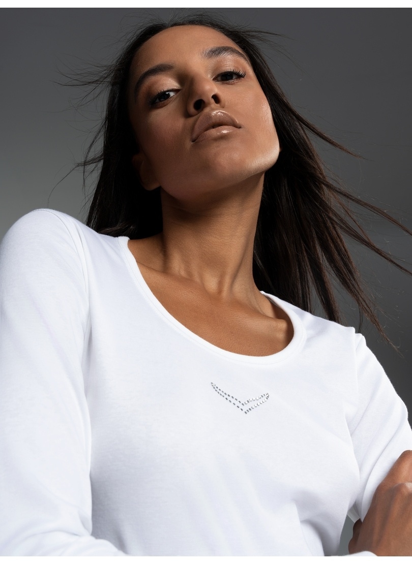 Trigema Longsleeve »TRIGEMA Langarmshirt mit Kristallsteinen« 1 Stk.
