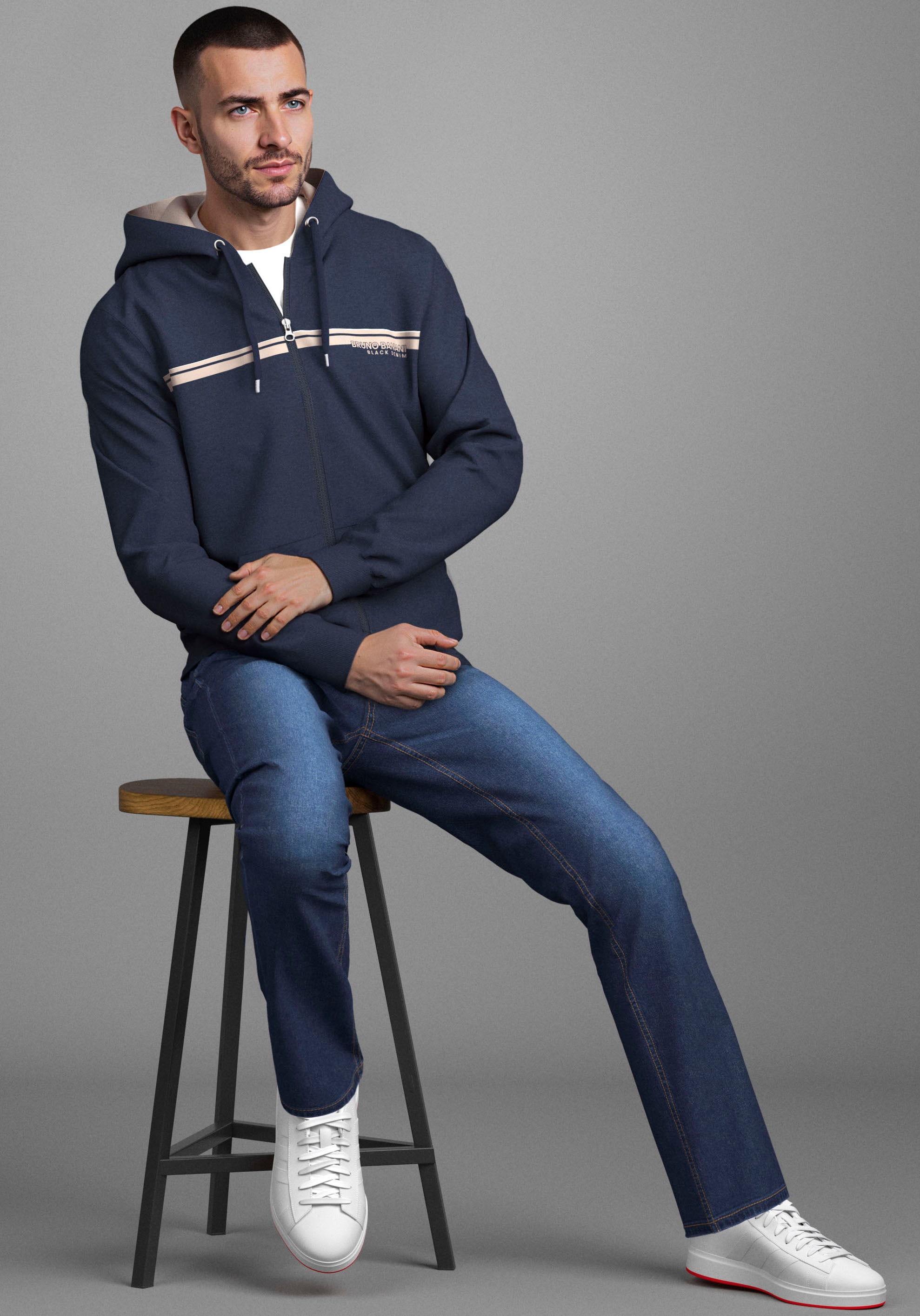 Bruno Banani Veste sweat moderner Brustprint