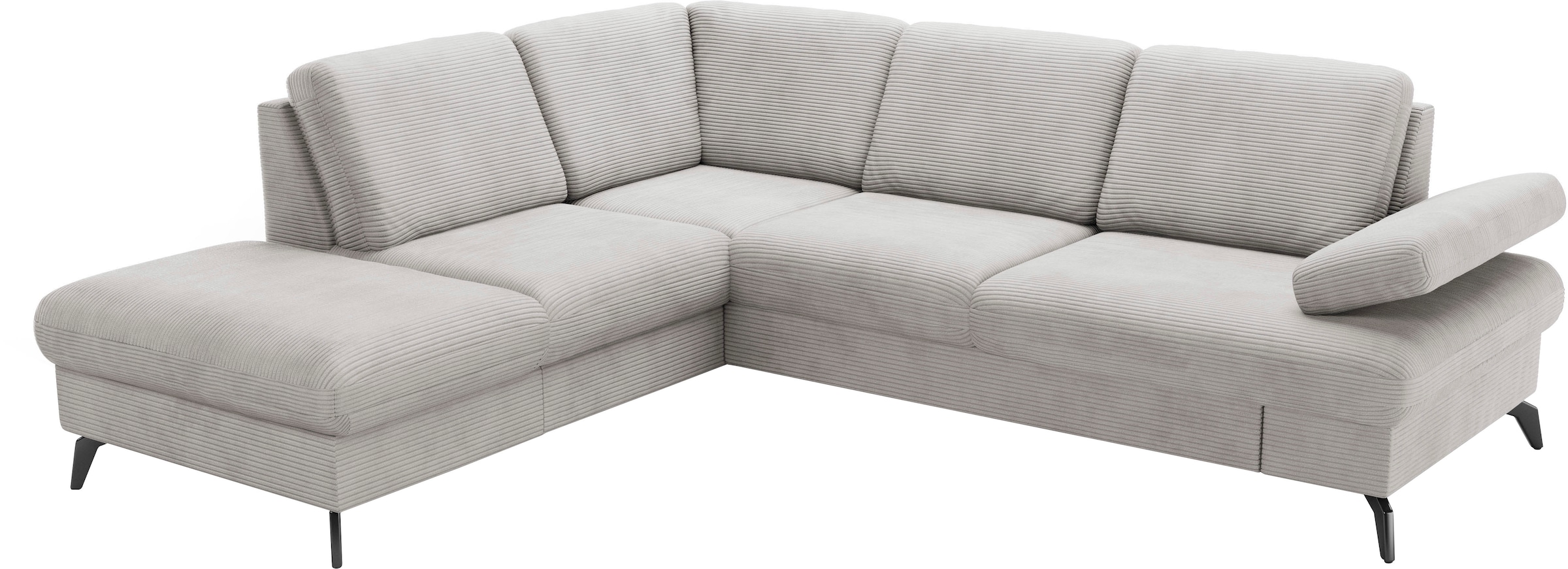 sit&more Ecksofa »Morris Jubi L-Form«, inkl. Armteilfunktion und 1 Zierkissen, wahlweise mit Bettfunktion