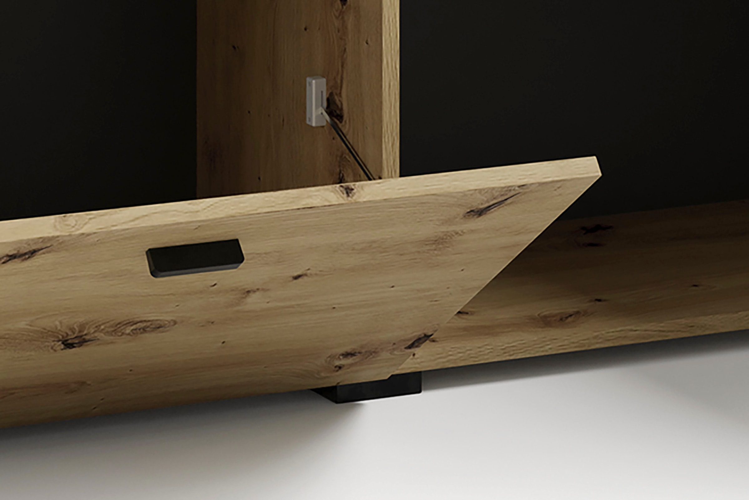 byLIVING Sideboard »Frame« 1 Stk. tlg. moderne Kommode mit Metalleinsatz und Glasplatte, 200cm breit.