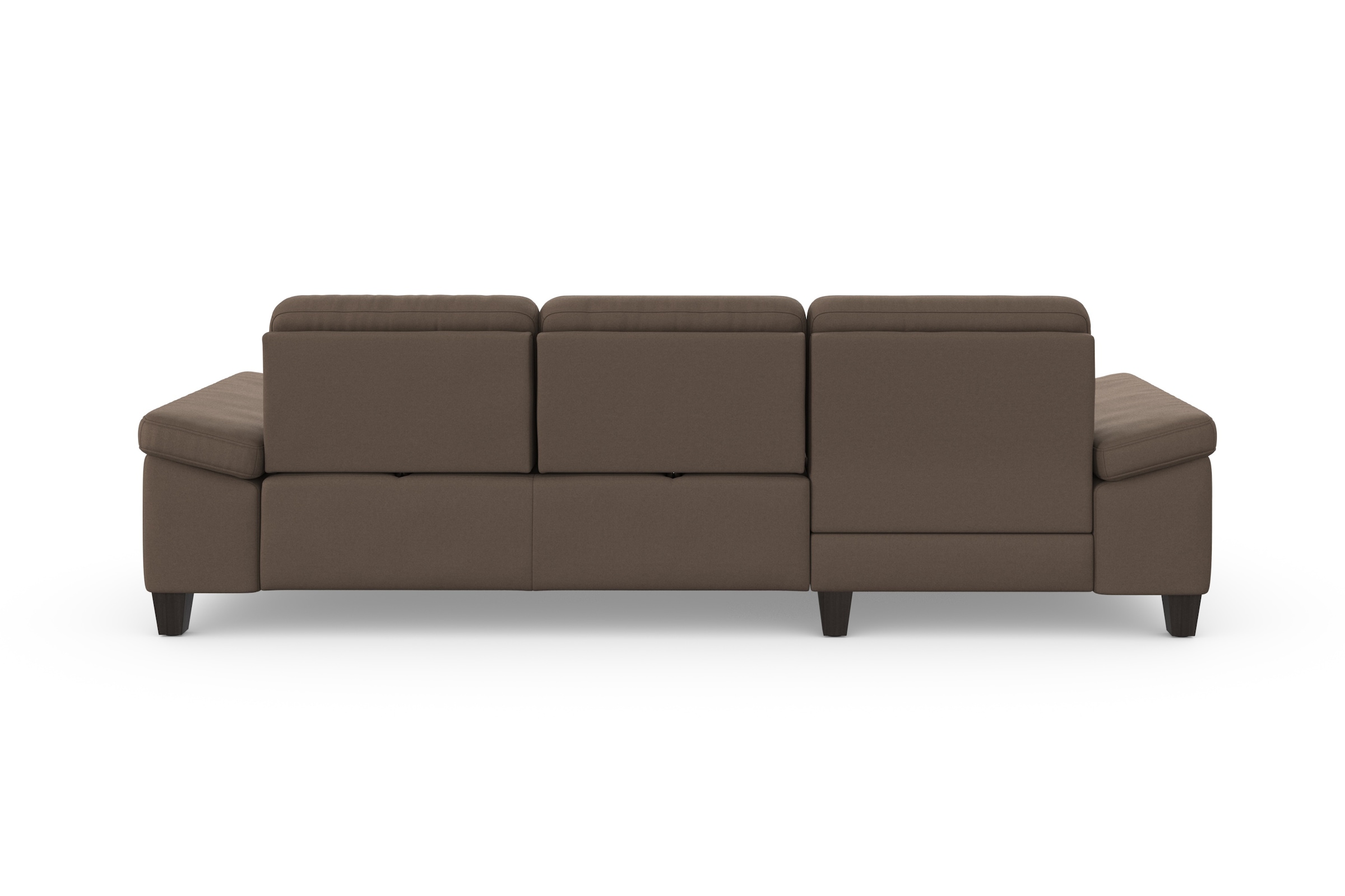 sit&more Ecksofa »Westham L-Form« Recamiere, mit oder ohne Bettfunktion, Bettkasten, Füsse wengefarben