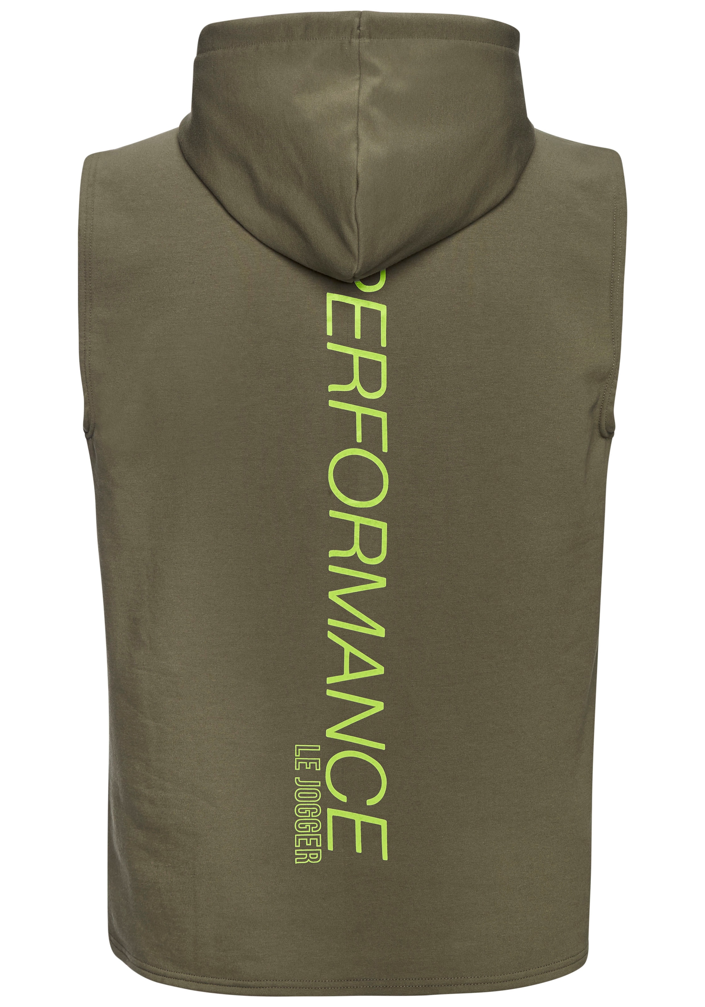 Le Jogger Performance Kapuzensweatshirt , ohne Ärmel und mit kontrastfarbenen Details
