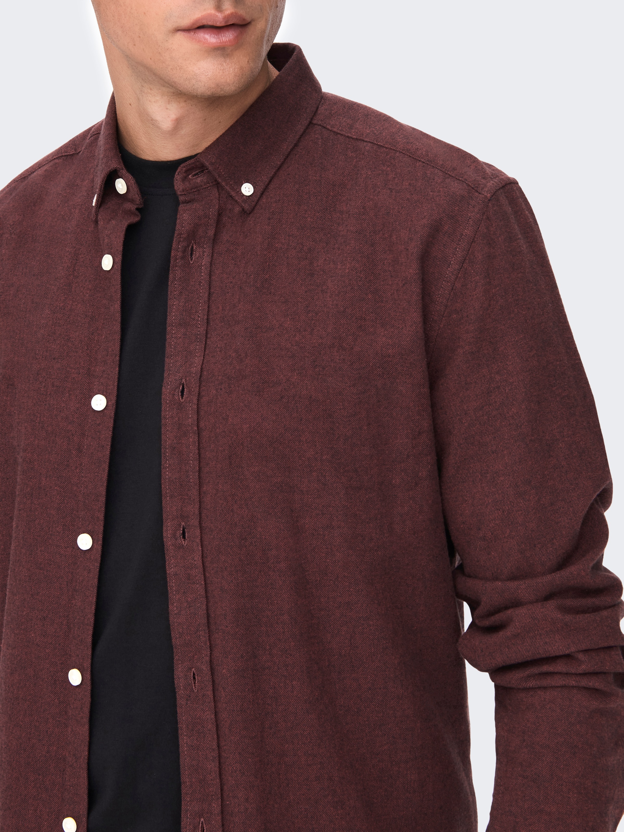 ONLY & SONS Langarmhemd »ONSNIKOLA LS MELANGE SHIRT OTL«