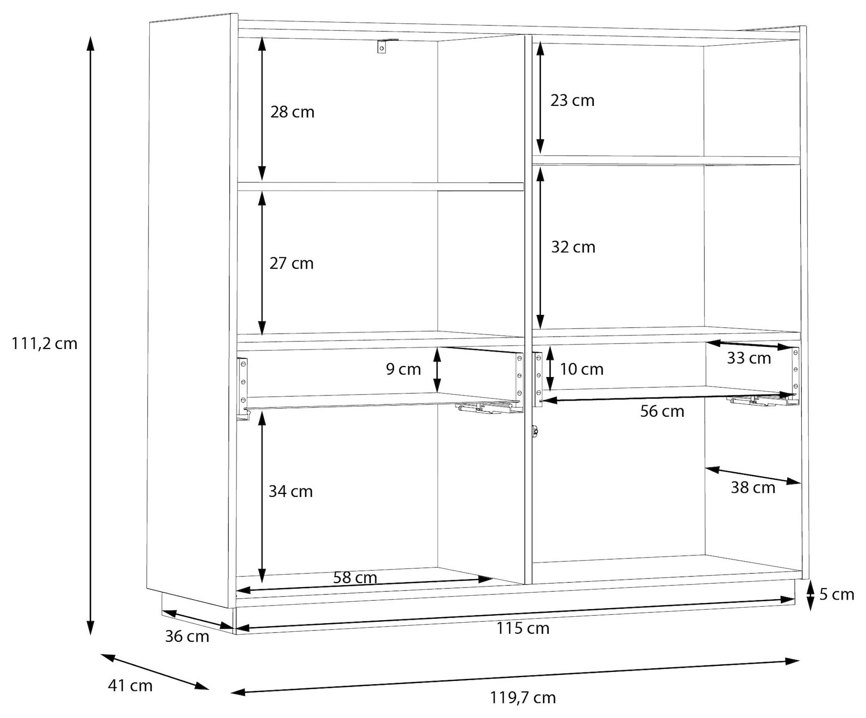 FORTE Highboard »Lewisville«