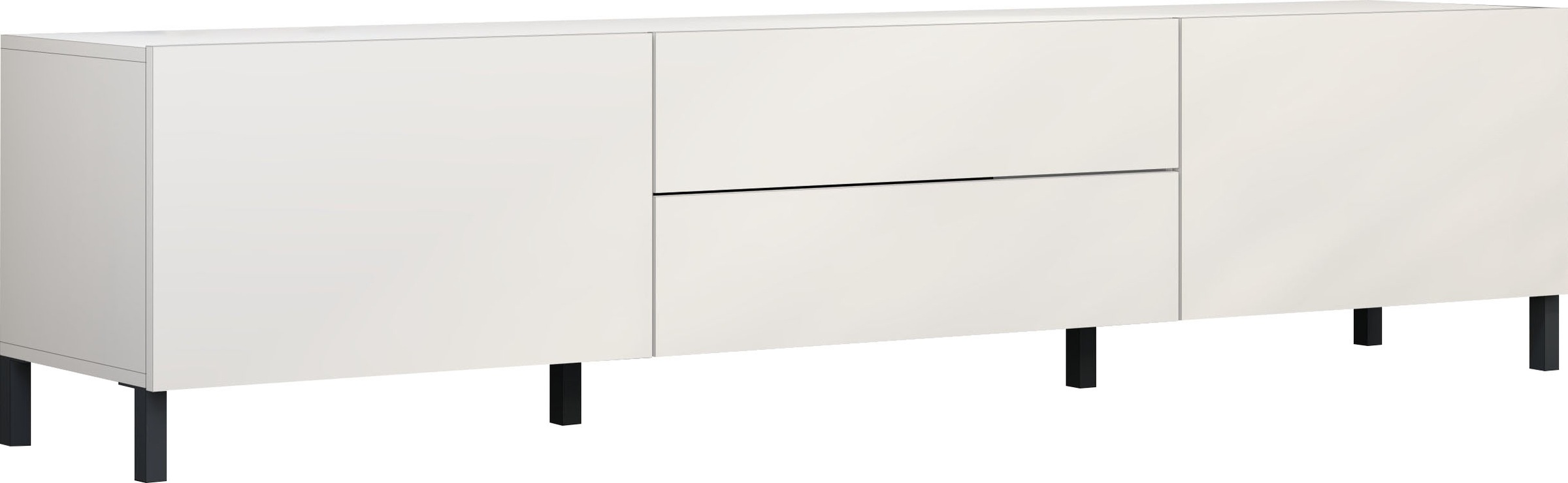 Image of borchardt Möbel Lowboard "Sophia, TV-Schrank mit Metallfüssen, Breite 200 cm" 2 Klappen, 2 Schubkästen auf Metallauszügen