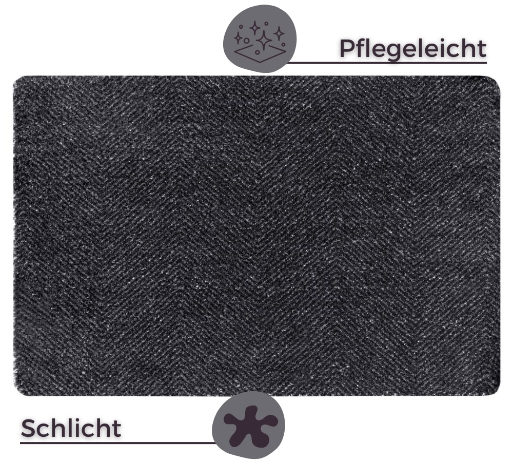 HANSE Home Fussmatte »Clean & Go, Türmatte«, rechteckig, 7 mm Höhe, Waschbar, Schmutzfangmatte, Outdoor, Innen, Rutschfest, Wetterfest
