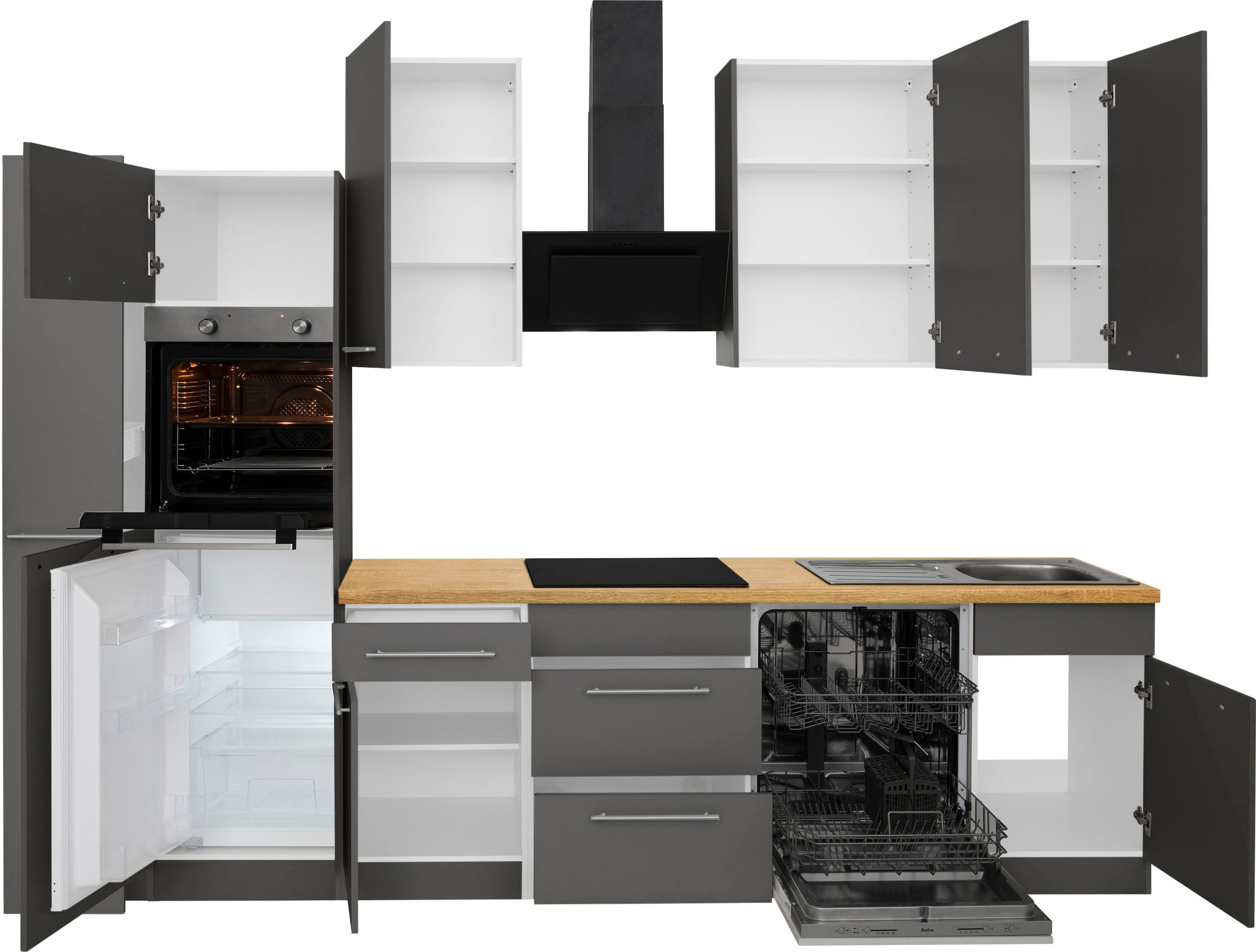 wiho Küchen Kitchenette »Unna« sans appareils électriques, largeur 310 cm