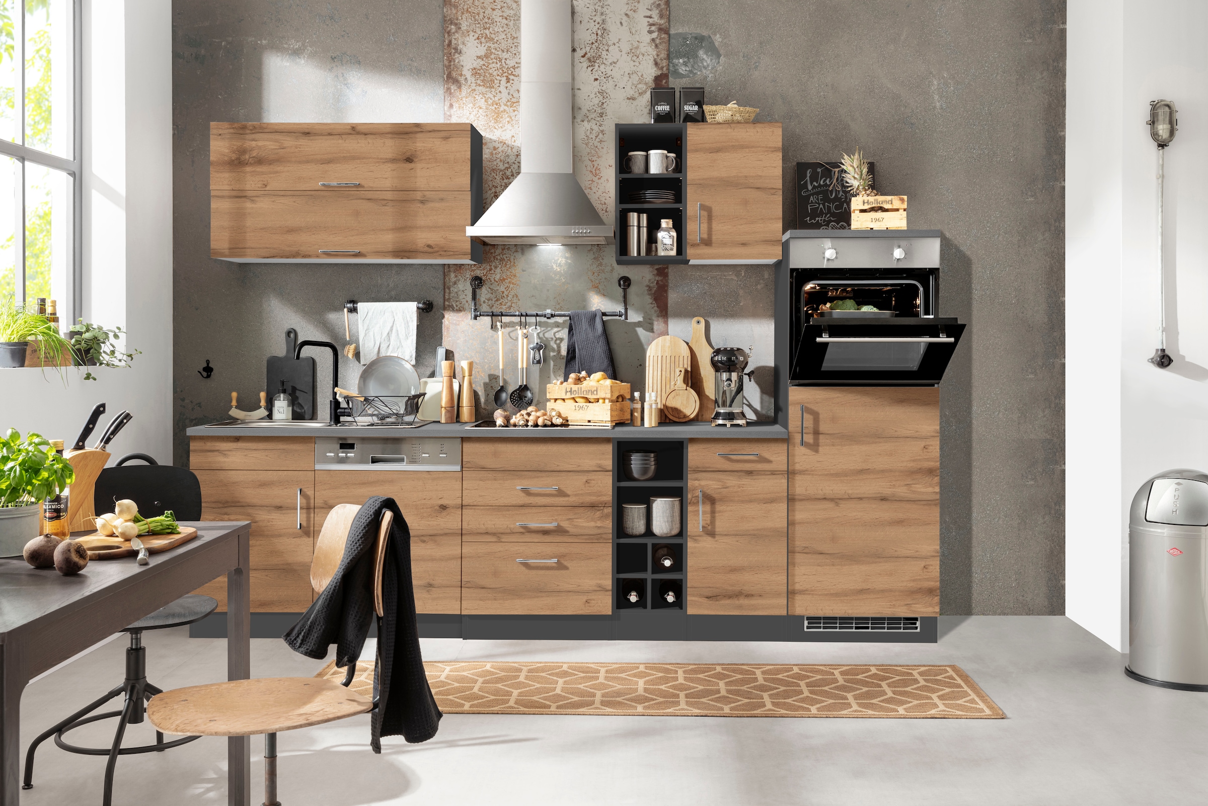 KOCHSTATION Kitchenette »KS-Colmar« sans appareils électriques, largeur 300 cm
