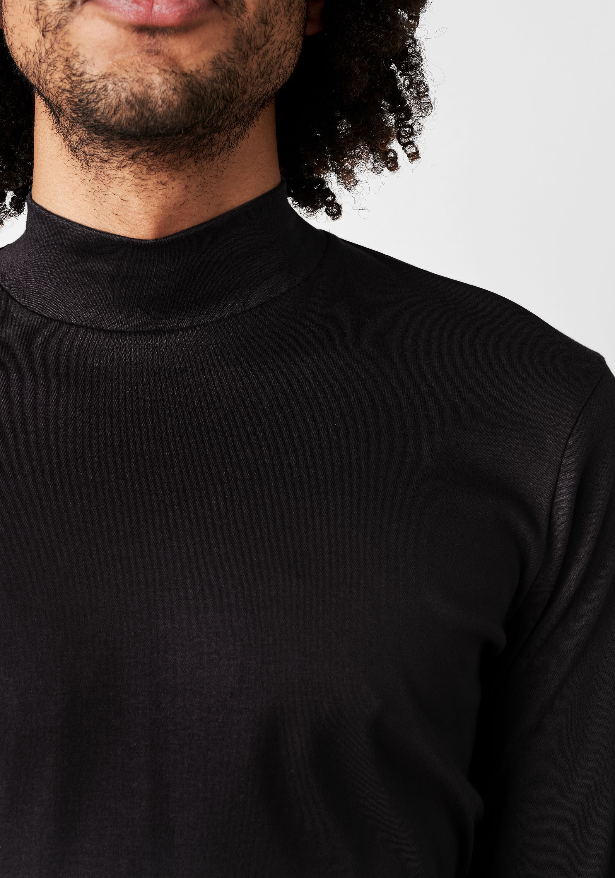 DESOTO T-shirt à col roulé »Jersey Rollkragenshirt langarm« Stretch-Qualität